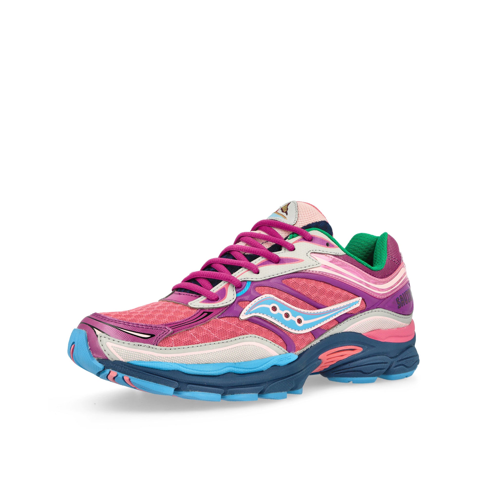 Saucony Progrid Omni 9 Pink / Purple Low Top Sneakers  Close Up | Overkill