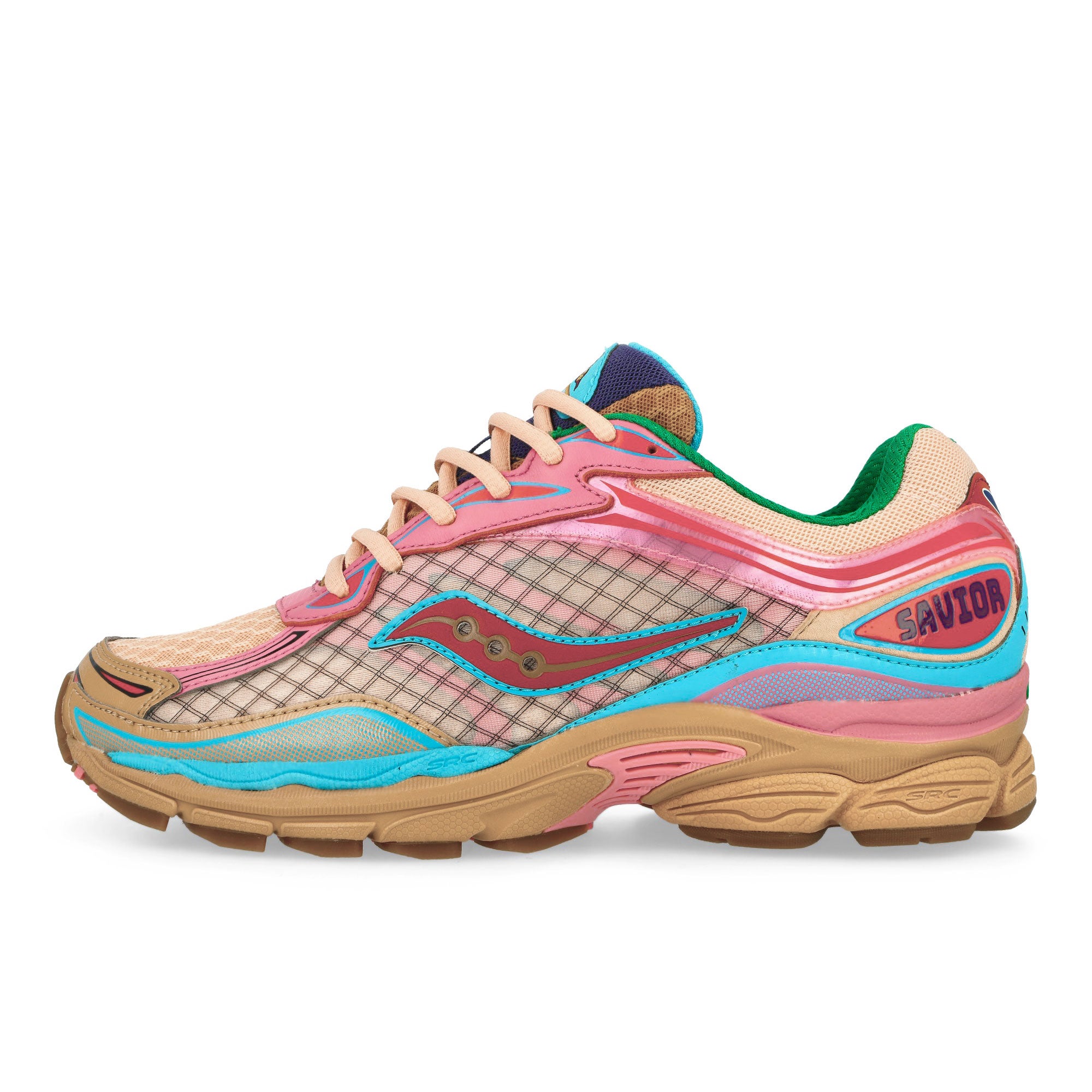 Saucony Progrid Omni 9 Tan / Pink Low Top Sneakers S70864-2 | Overkill