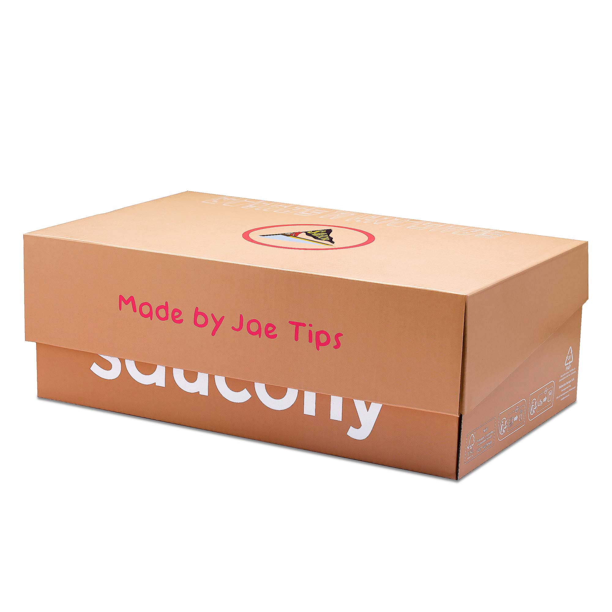 Saucony Progrid Omni 9 Tan / Pink Low Top Sneakers  Detail View 3 | Overkill