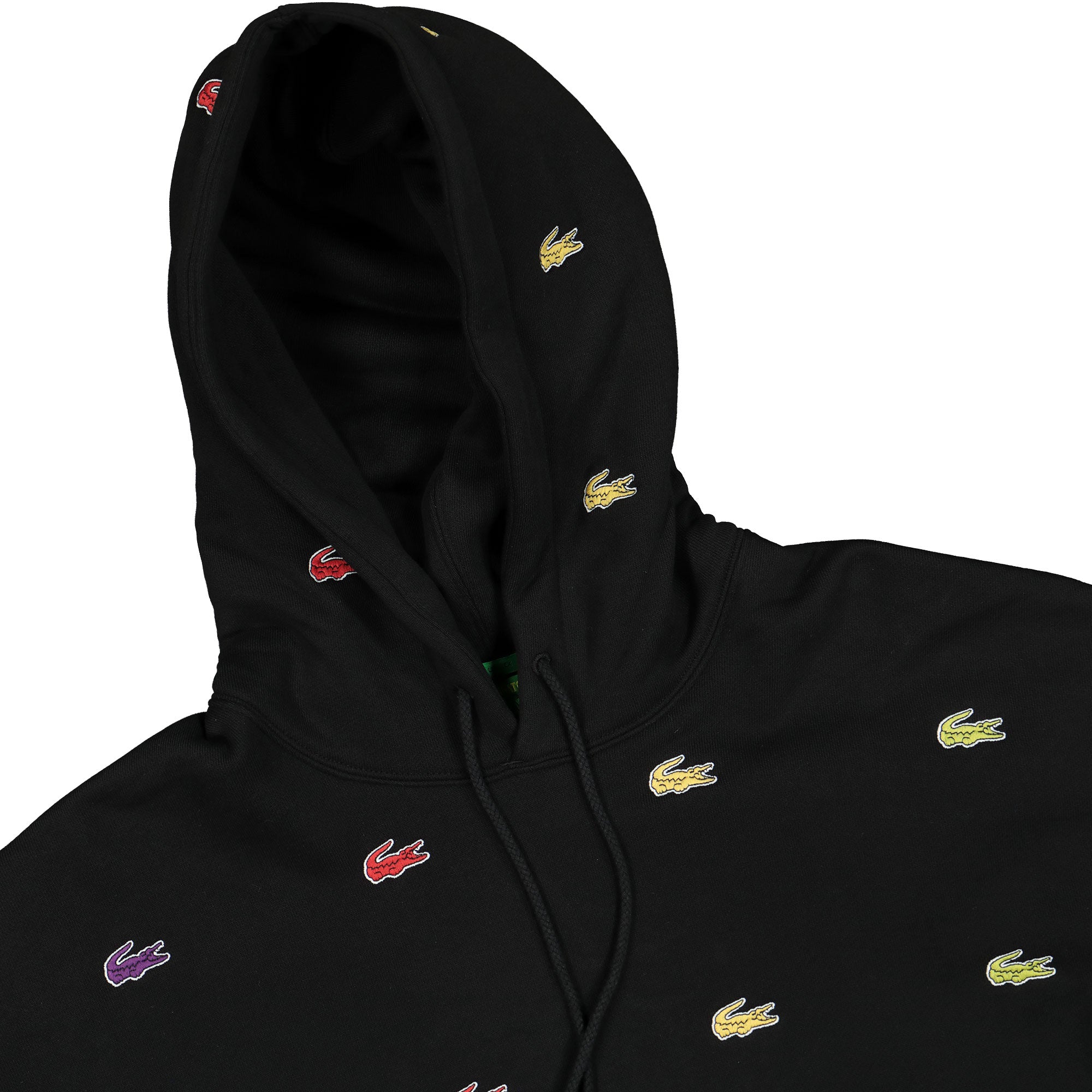 Lacoste Chinatown Market x Lacoste Hoodie Black Hoodies Close-up | Overkill