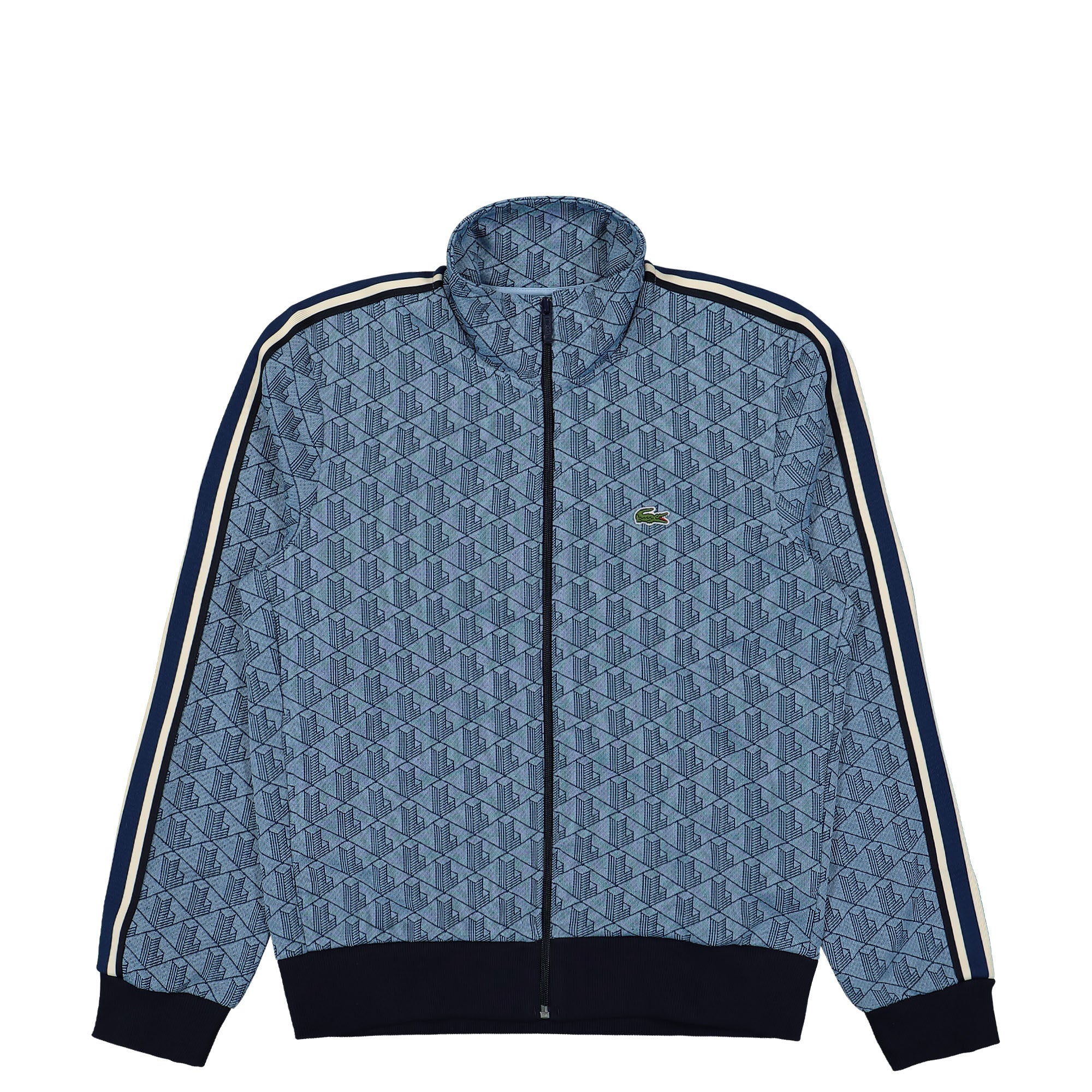 Lacoste Paris Jacquard Monogram Track Jacket Navy Blue Track Jackets SH1368-00 I8K | Overkill