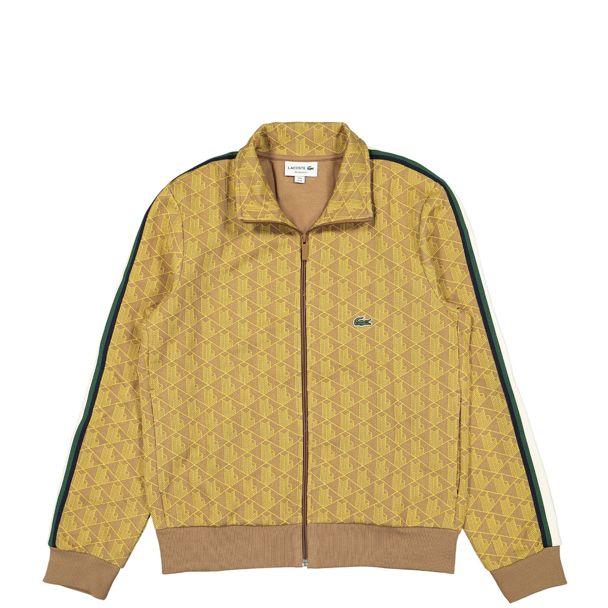 Lacoste Paris Jacquard Monogram Track Jacket Marron / Jaune Track Jackets SH1368-00 QIB | Overkill