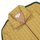 Lacoste Paris Jacquard Monogram Track Jacket Marron / Jaune Track Jackets Close-up | Overkill