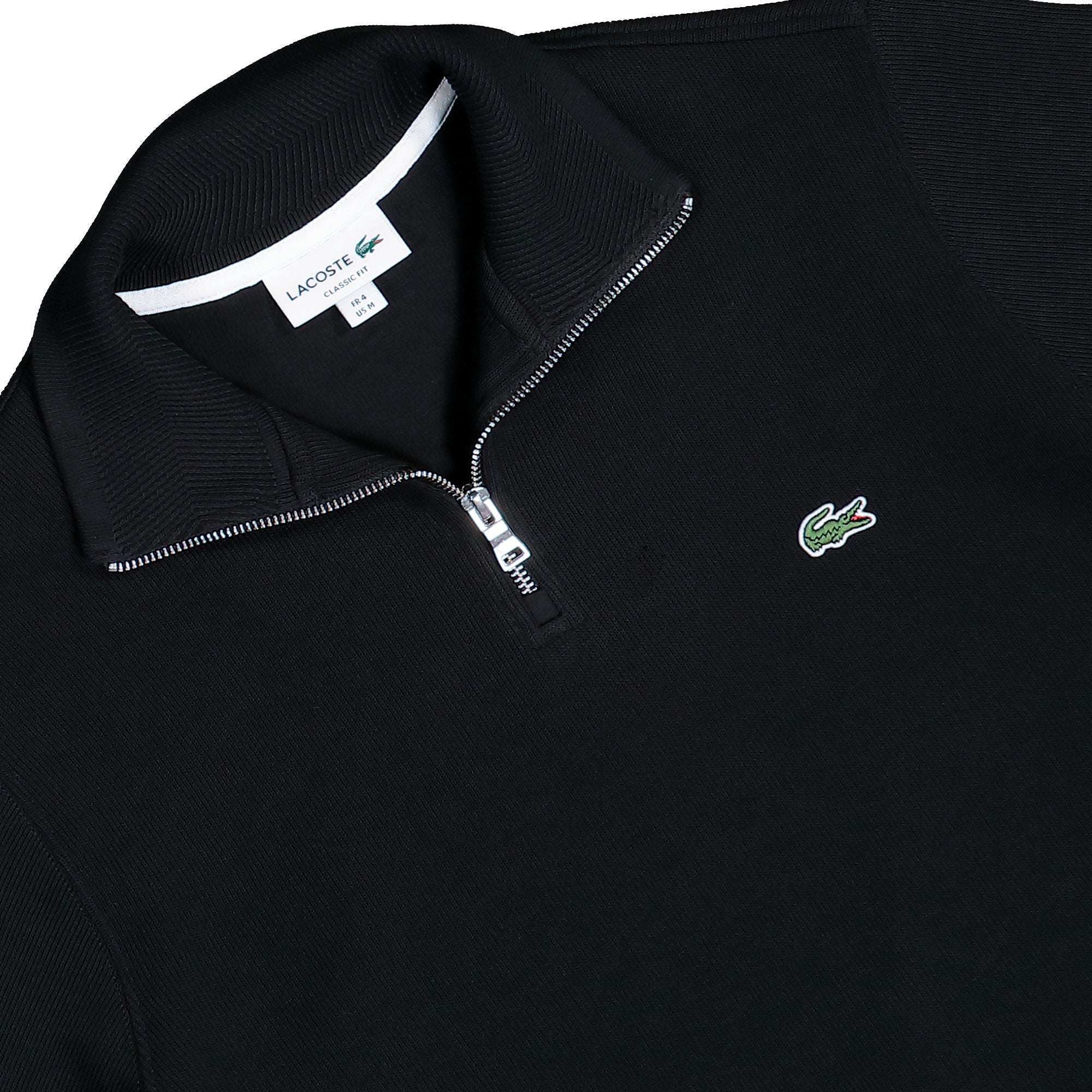 Lacoste High Neck Zipped Sweatshirt Black Sweatshirts SH1927-00 031 Detailfoto | Overkill