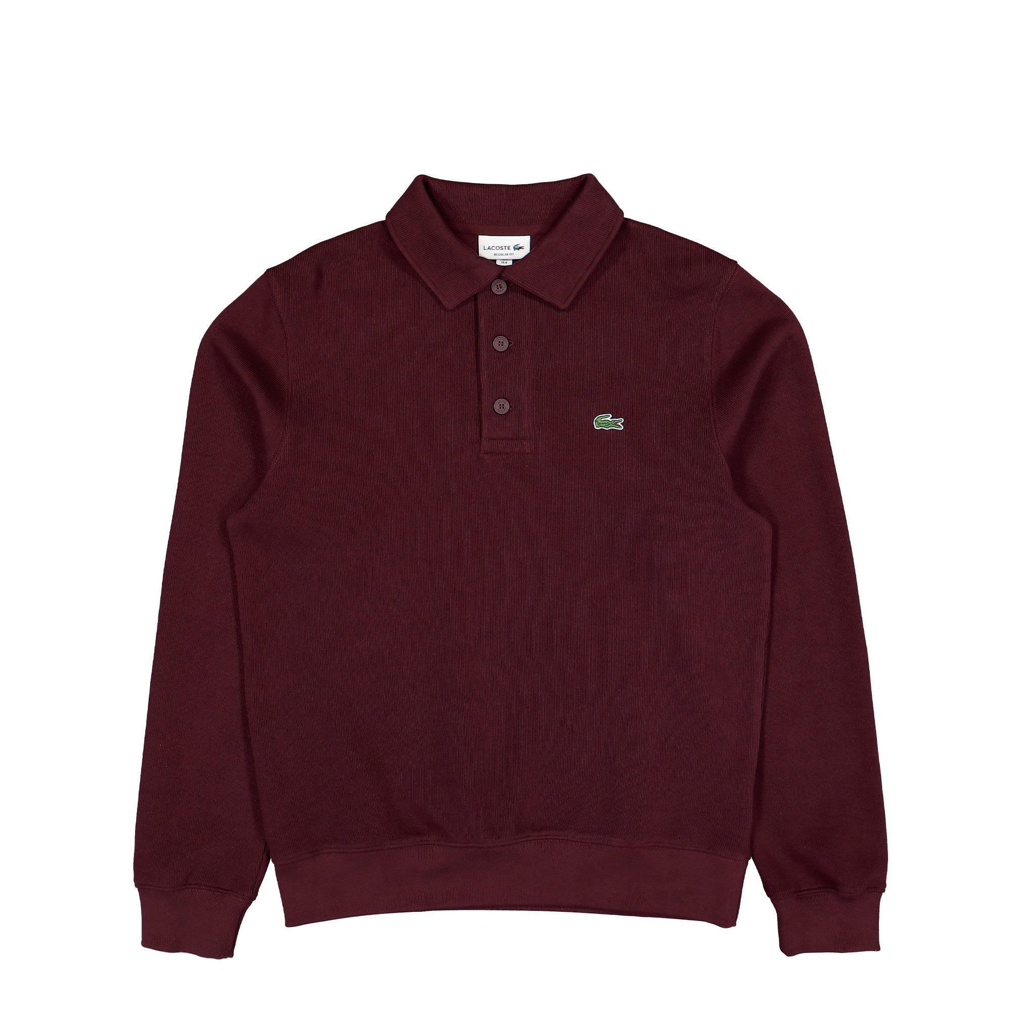 Lacoste Polo Sweatshirt Dark Burgundy Longsleeves SH5781-00 3KE | Overkill
