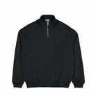 Lacoste Heavy Fleece Zipper Neck Sweatshirt Black Sweatshirt SH7759-00 031 | Overkill
