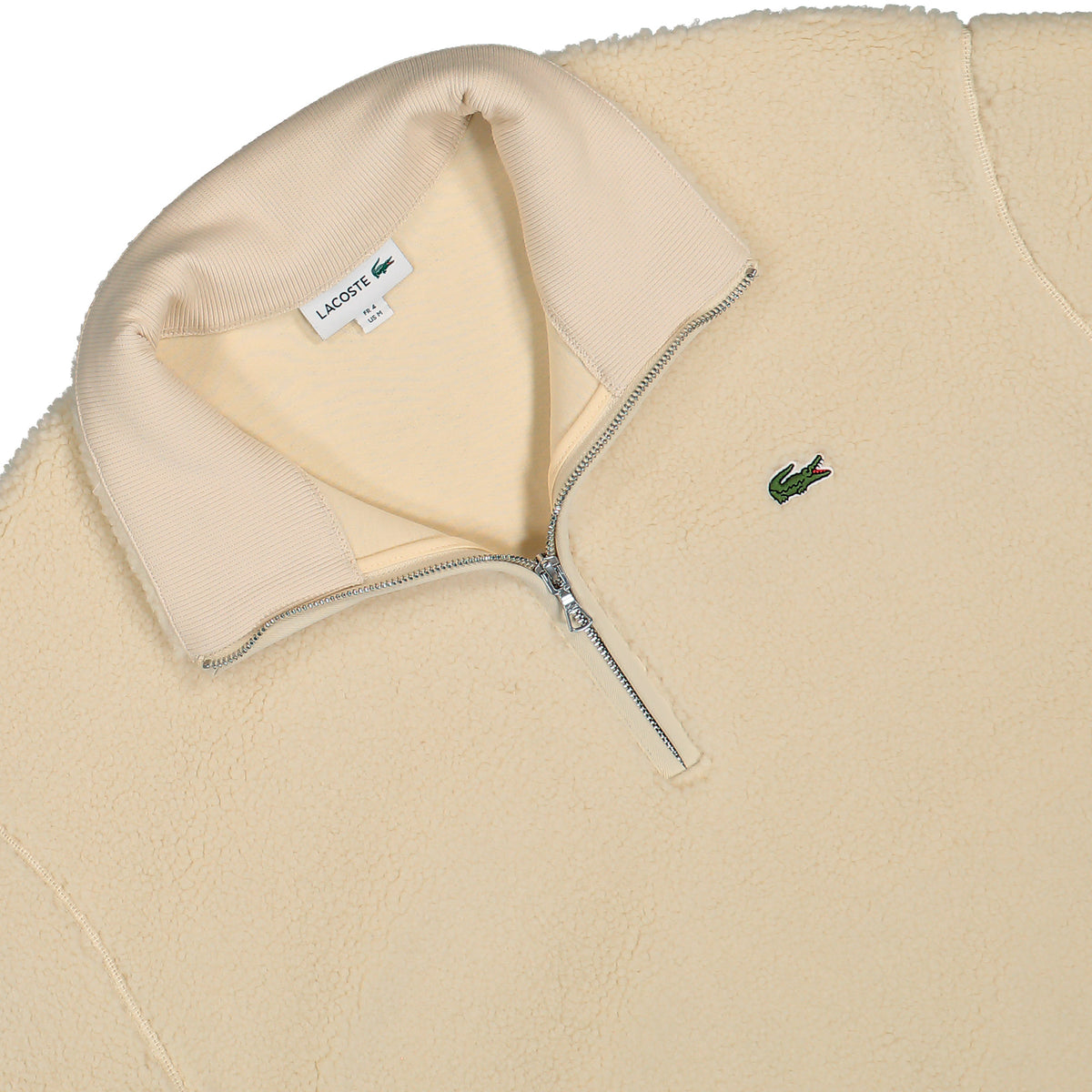Lacoste Half Zip Sweatshirt Beige Sweatshirt SH8648-00 056 Detailfoto | Overkill
