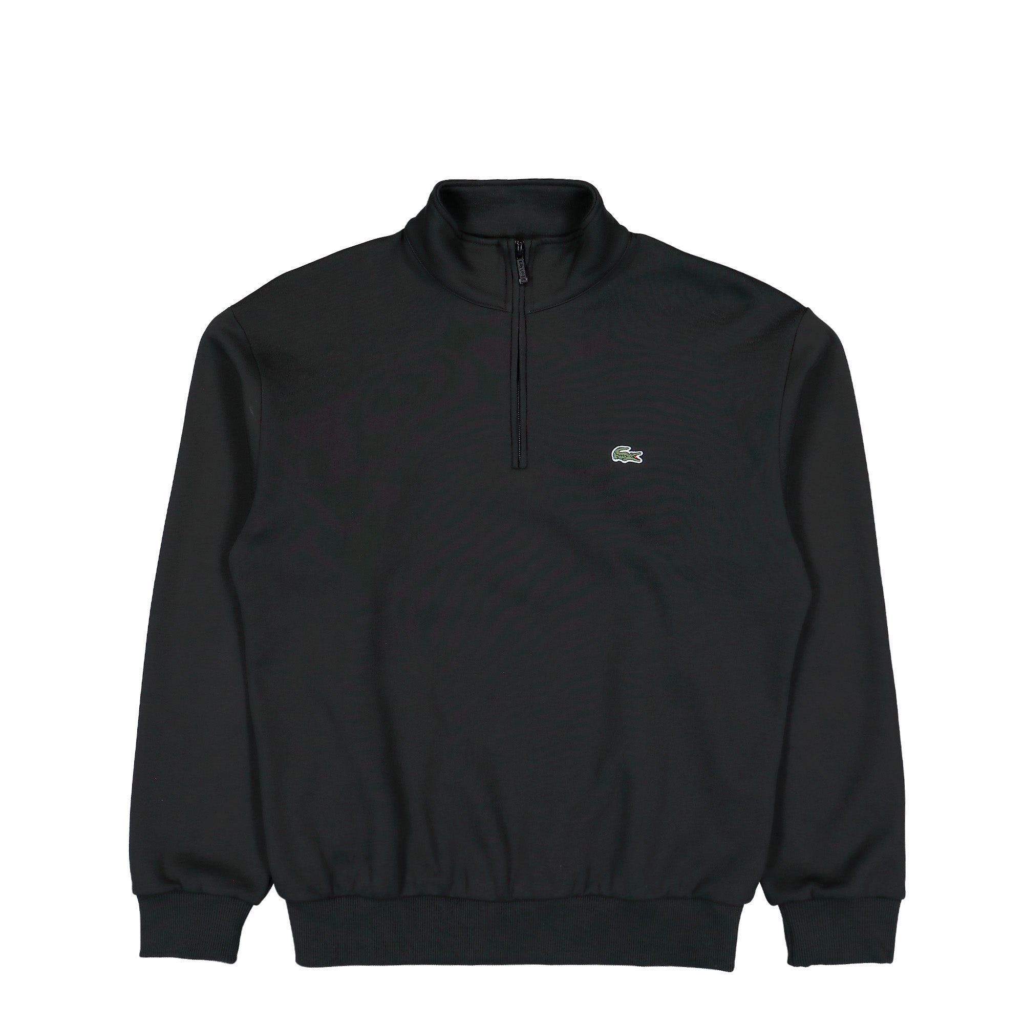 Lacoste Heavy Fleece Zipper Neck Sweatshirt Black Sweatshirt SH8866-00 031 | Overkill
