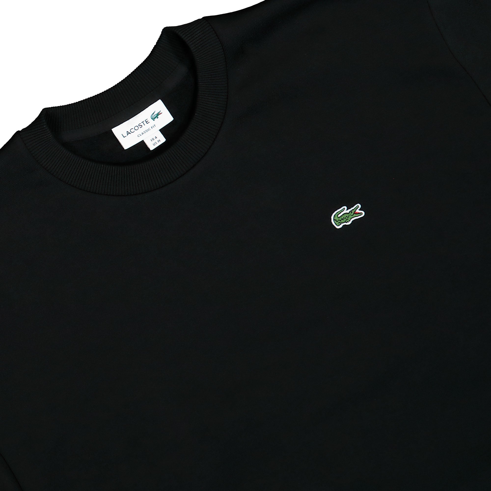 Lacoste Cotton Fleece Sweatshirt Black Sweater SH8868 00 031 Detailfoto | Overkill
