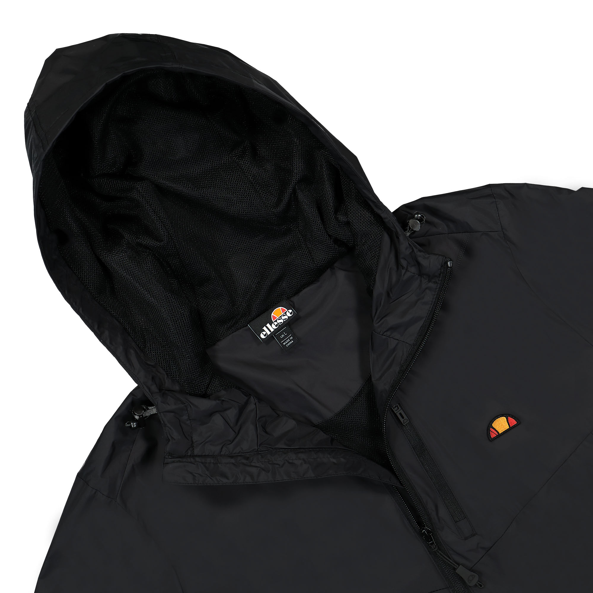 Ellesse Fraction 2 FZ Jacket Black Windbreaker Close-up | Overkill