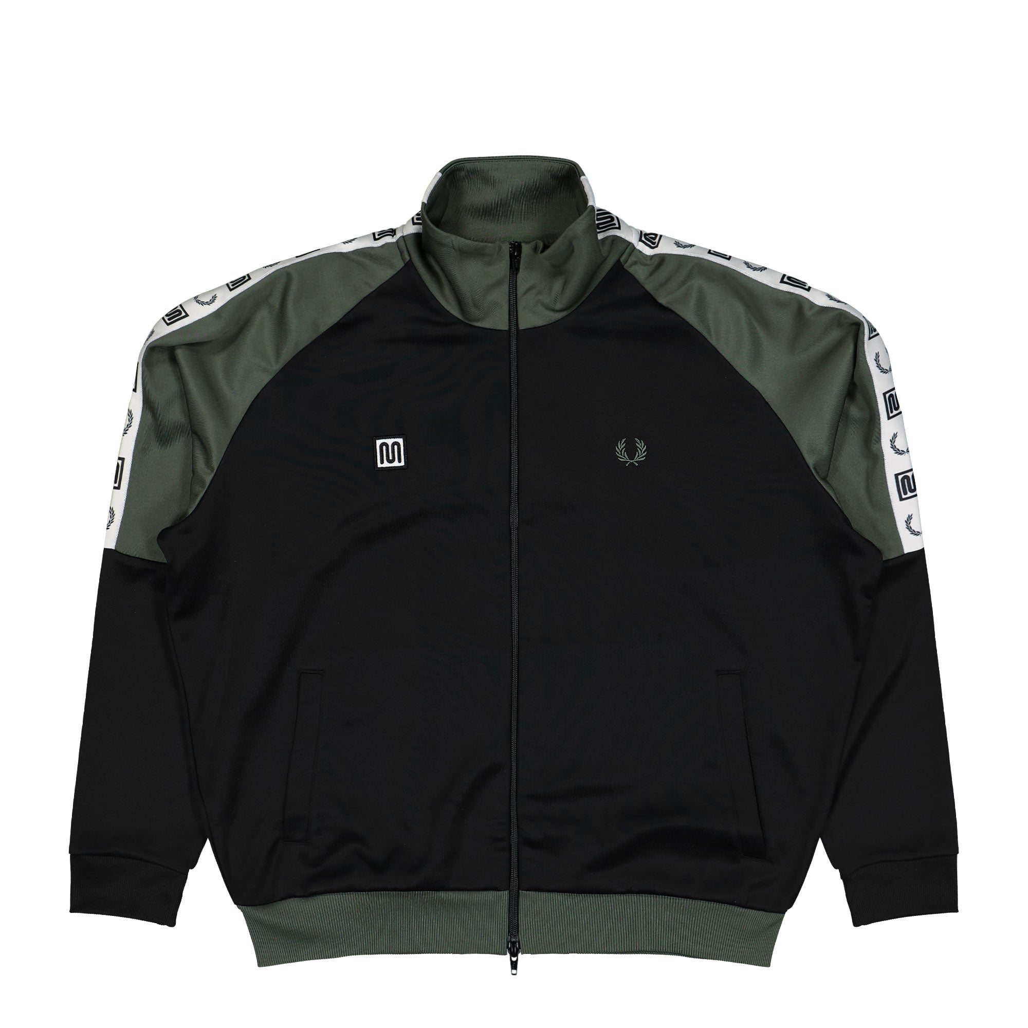 Meyba x Fred Perry Meyba Taped Raglan Track Jacket Black Track Jackets SJ2166-102 | Overkill
