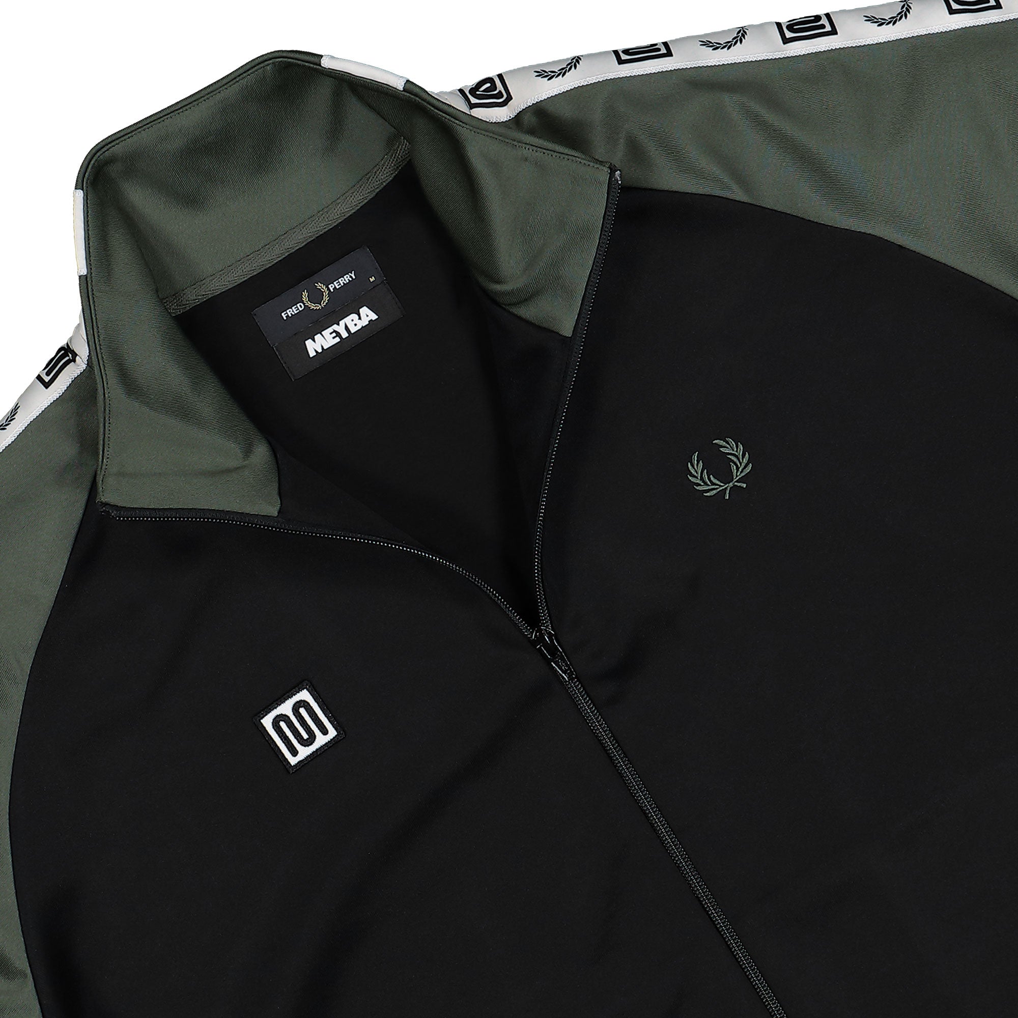 Meyba x Fred Perry Meyba Taped Raglan Track Jacket Black Track Jackets SJ2166-102 Detailfoto | Overkill
