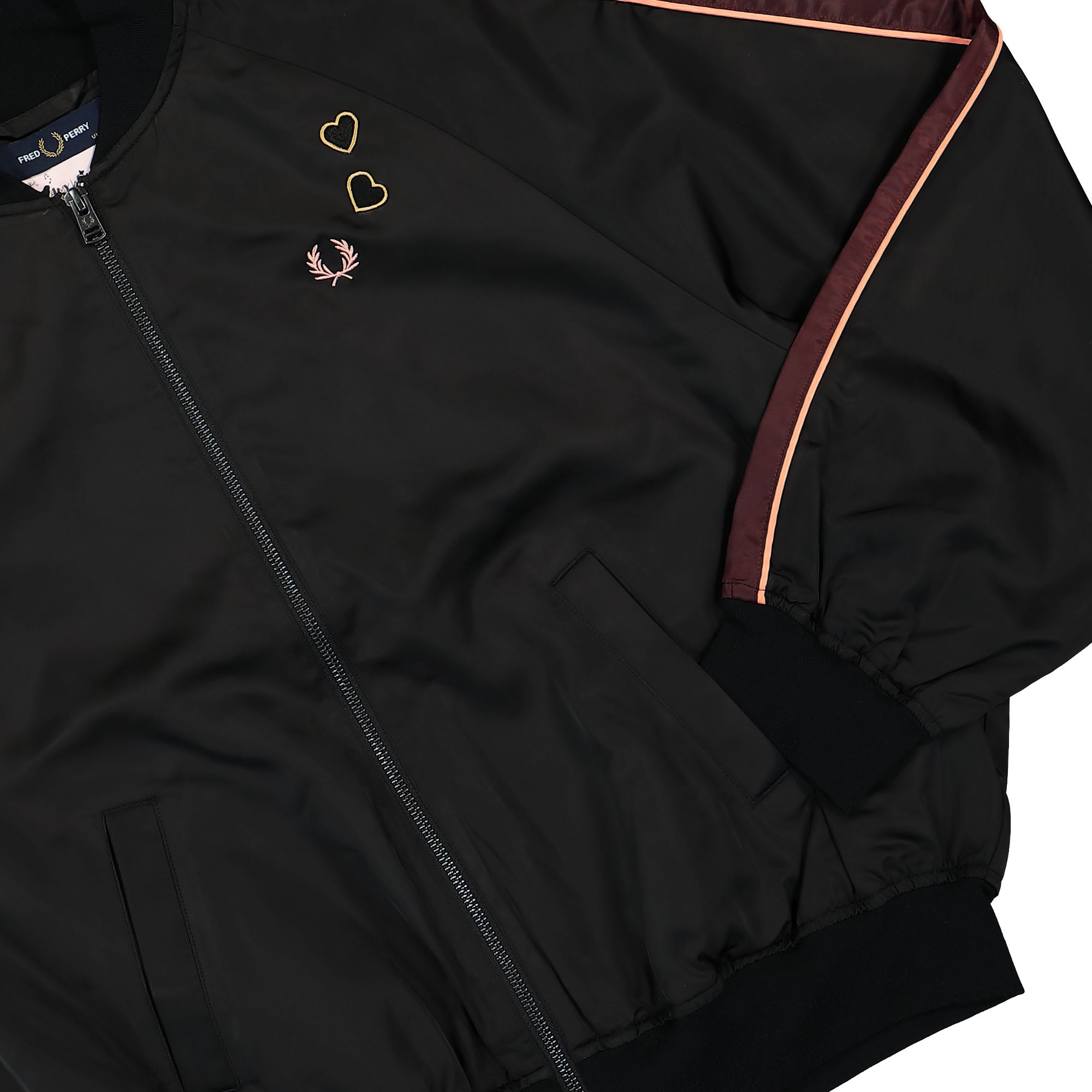 Fred Perry Amy Winehouse Foundation x Fred Perry Printed Lining Bomber Jacket Black Bomber & Varsity Jackets Detailfoto | Overkill