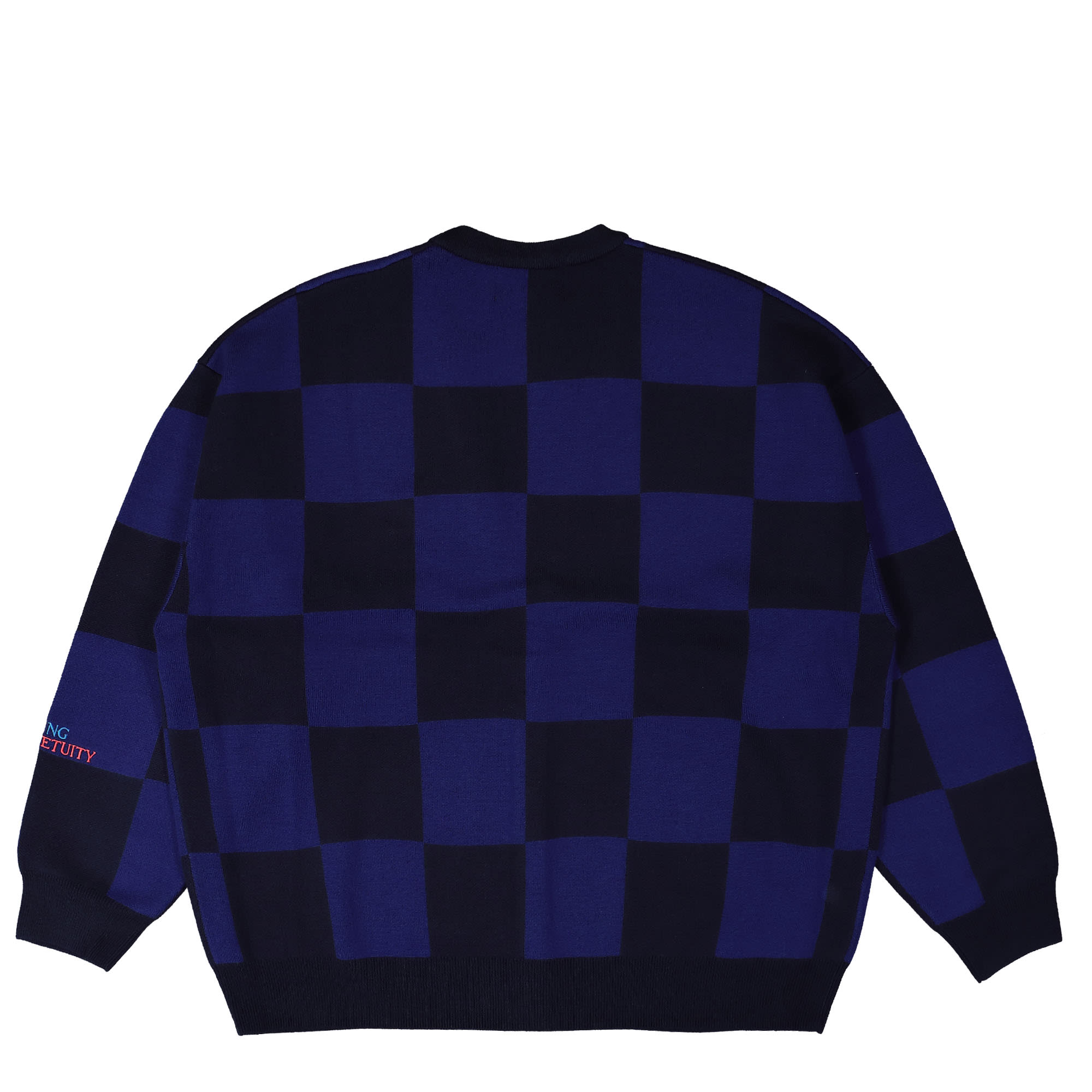Fred Perry Raf Simons X Fred Perry Checkerboard Cardigan Navy Cardigans Material | Overkill