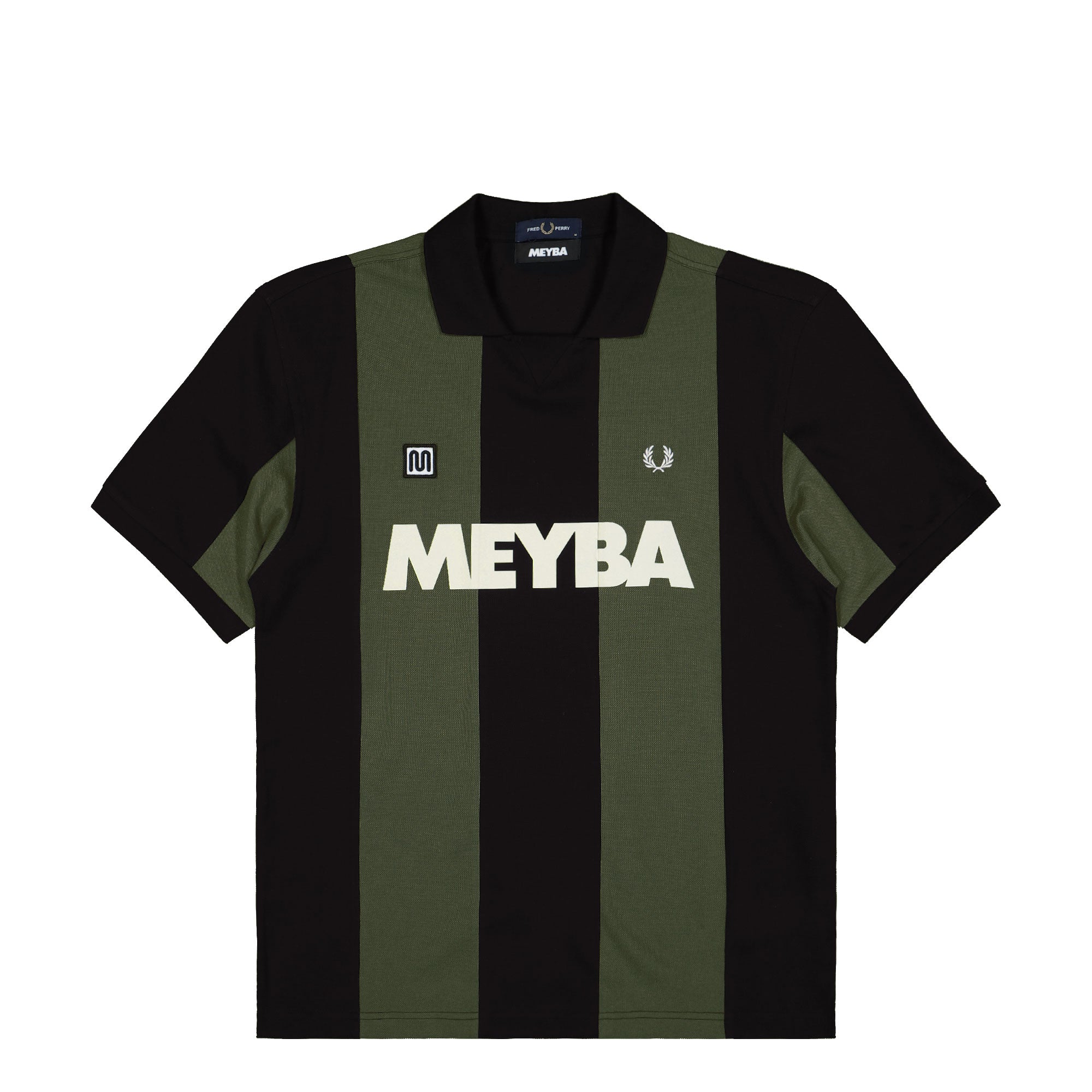 Meyba x Fred Perry Meyba Cut And Sew Polo Shirt Black Polo Shirts SM2160-102 | Overkill
