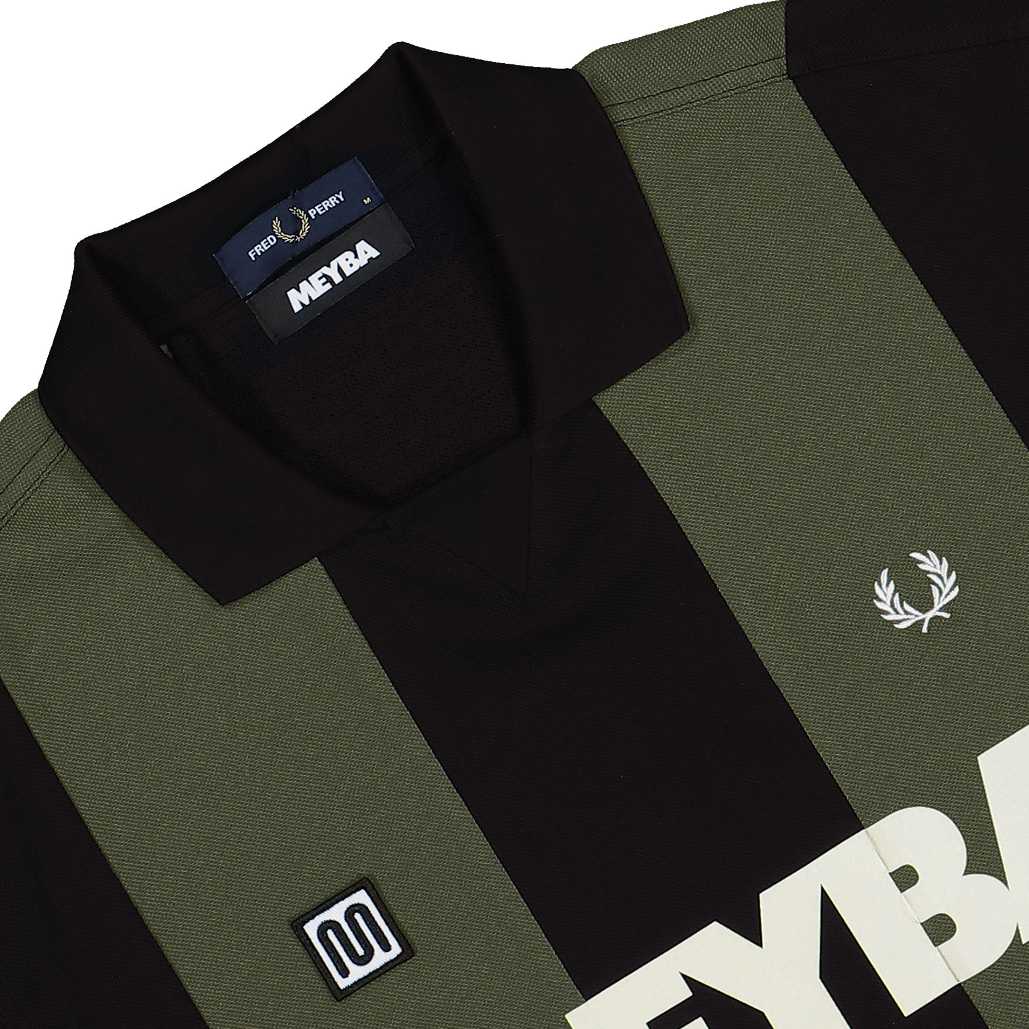 Meyba x Fred Perry Meyba Cut And Sew Polo Shirt Black Polo Shirts SM2160-102 Detailfoto | Overkill
