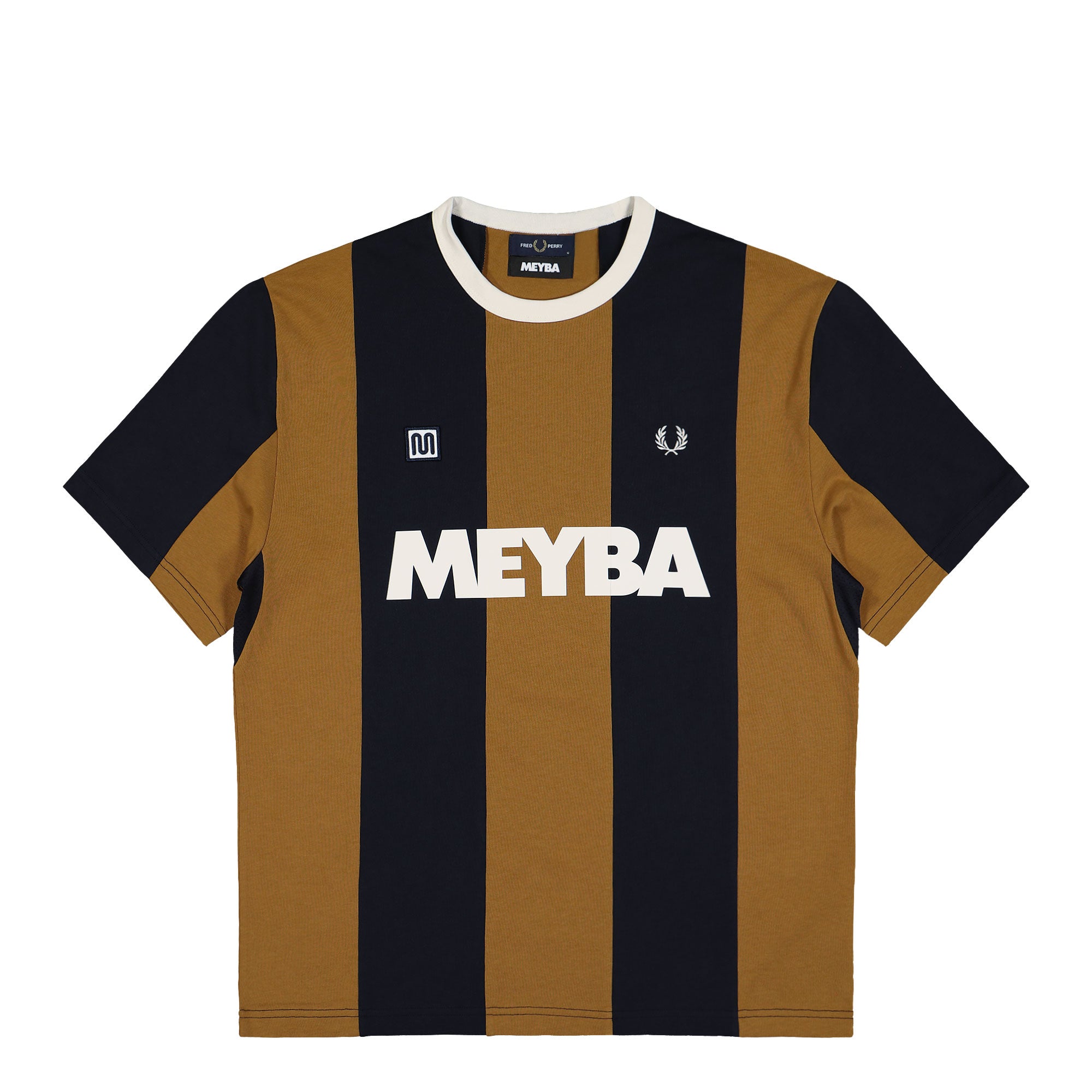 Meyba x Fred Perry Meyba Cut And Sew T-Shirt Dark Caramel T-Shirts SM2162-644 | Overkill

