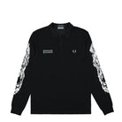 Fred Perry Noongoons X Fred Perry LS Printed Polo Shirt Black Longsleeves SM5230-102 | Overkill
