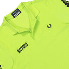 Fred Perry Noongoons X Fred Perry LS Printed Polo Shirt Lime Green Longsleeves Close-up | Overkill