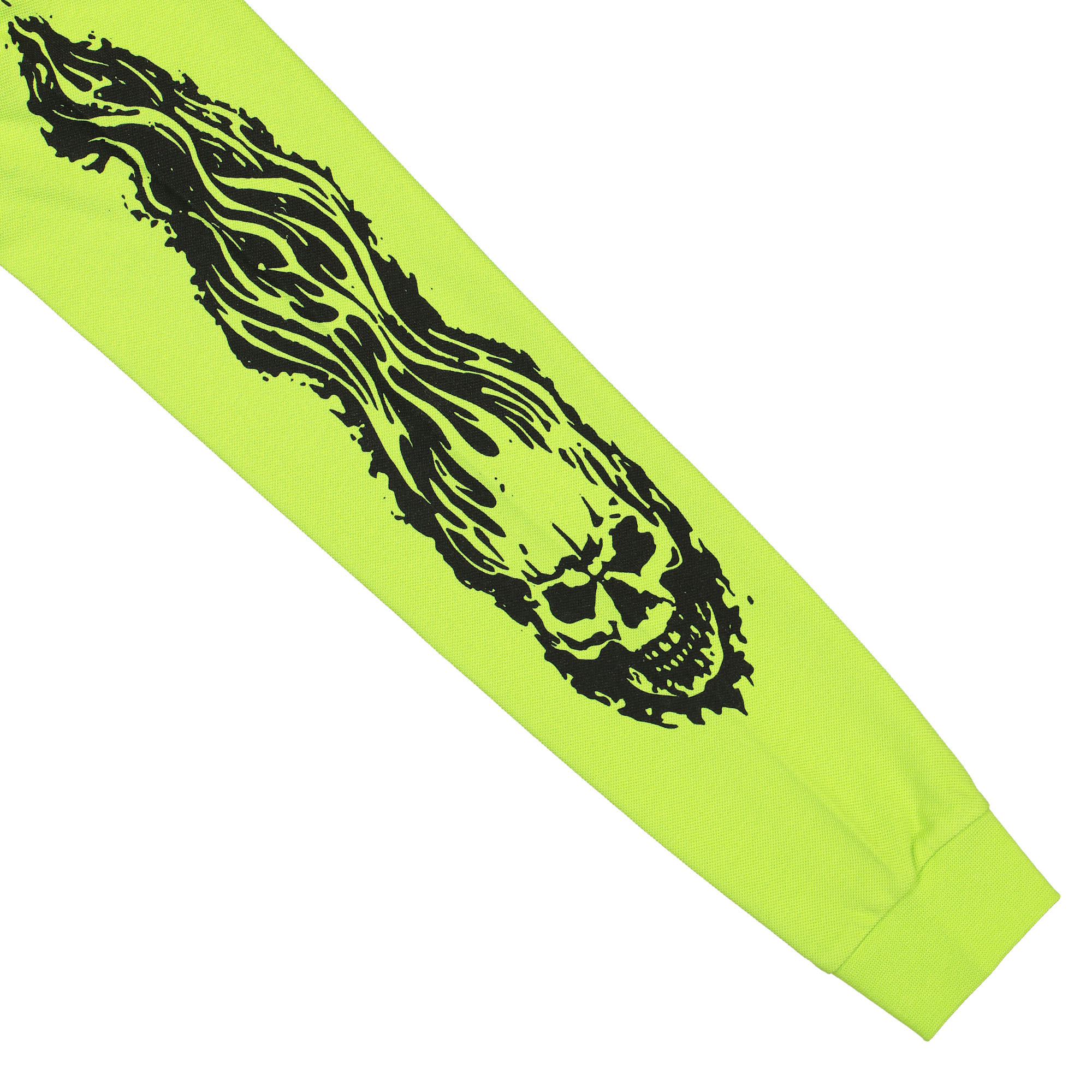 Fred Perry Noongoons X Fred Perry LS Printed Polo Shirt Lime Green Longsleeves Detailfoto | Overkill