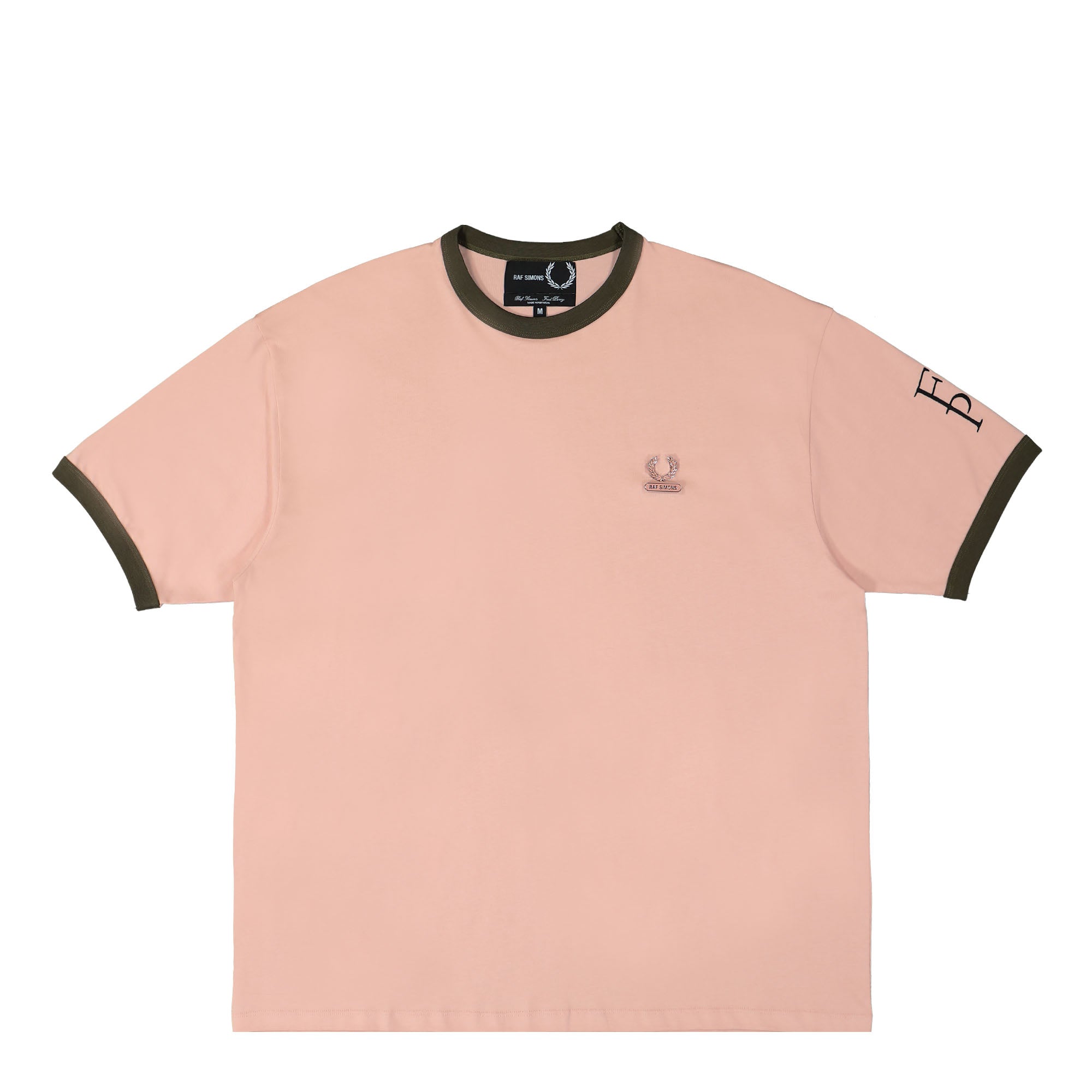 Fred Perry Raf Simons X Fred Perry Contrast Trim Relaxed Tee Light Misty Rose T-Shirts SM6507-S43 | Overkill