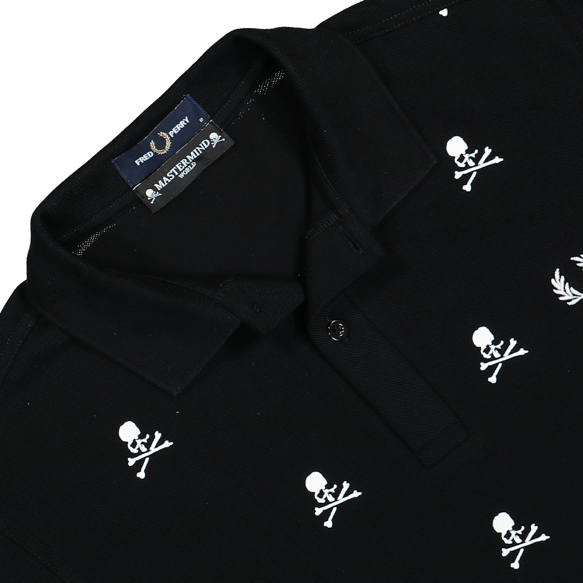 Fred Perry Skull Polo Shirt Black Polo Shirts Detail view 2 | Overkill