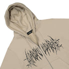 Wasted Paris Iron Bliss Zip Hoodie Sand Hoodies Close-up | Overkill