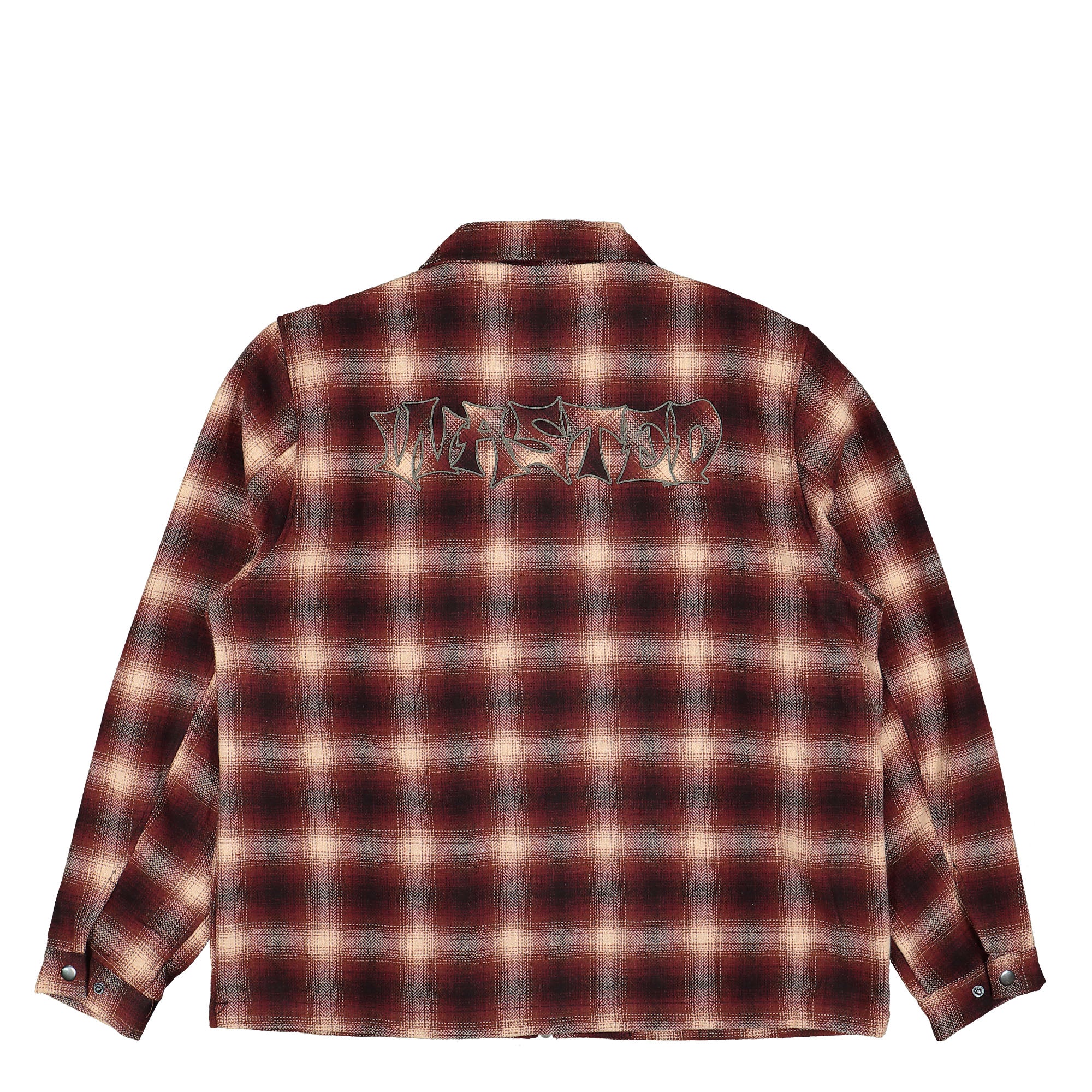 Wasted Paris Shadow Method Zip Shirt Red / Off White Shirts Close-up | Overkill