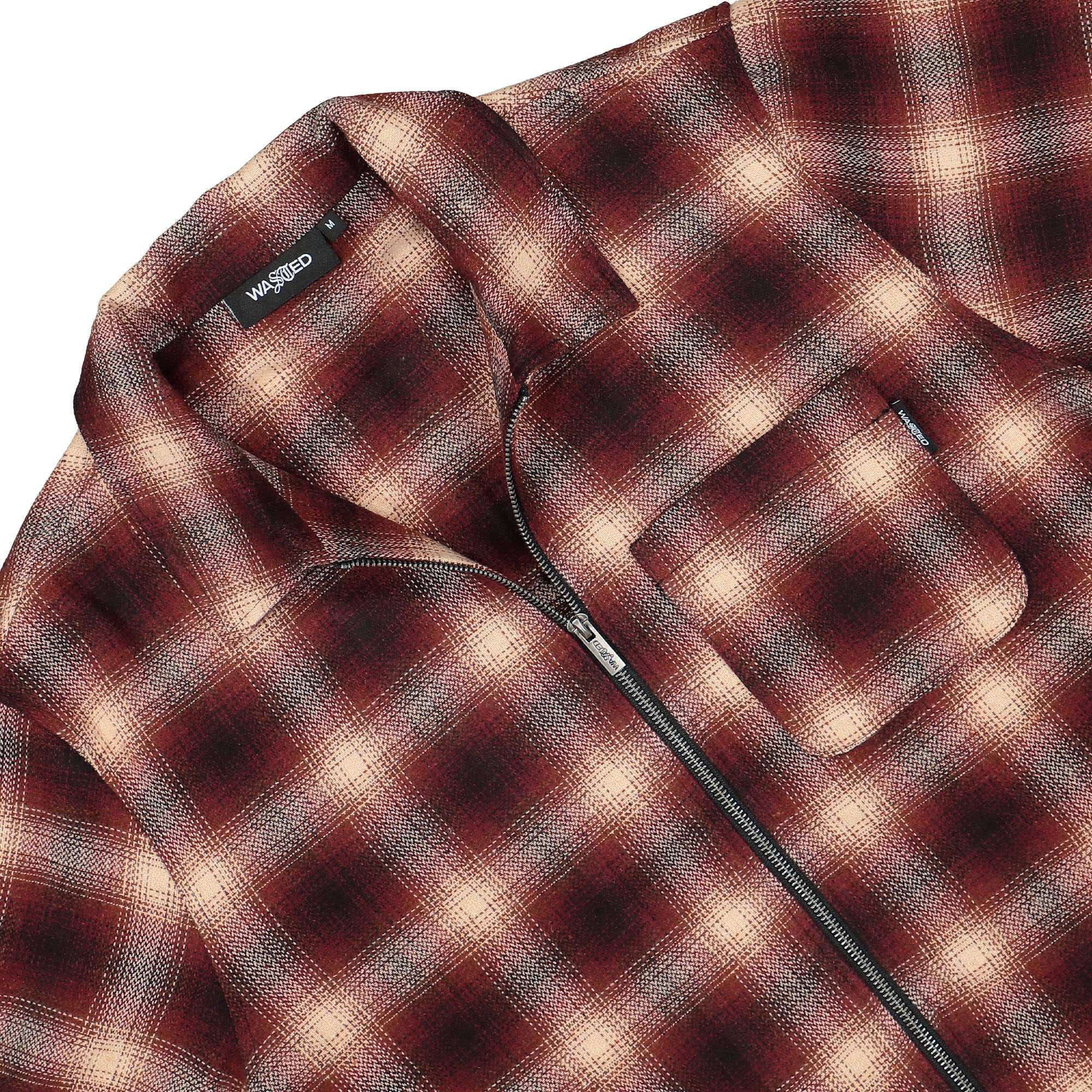 Wasted Paris Shadow Method Zip Shirt Red / Off White Shirts Material | Overkill