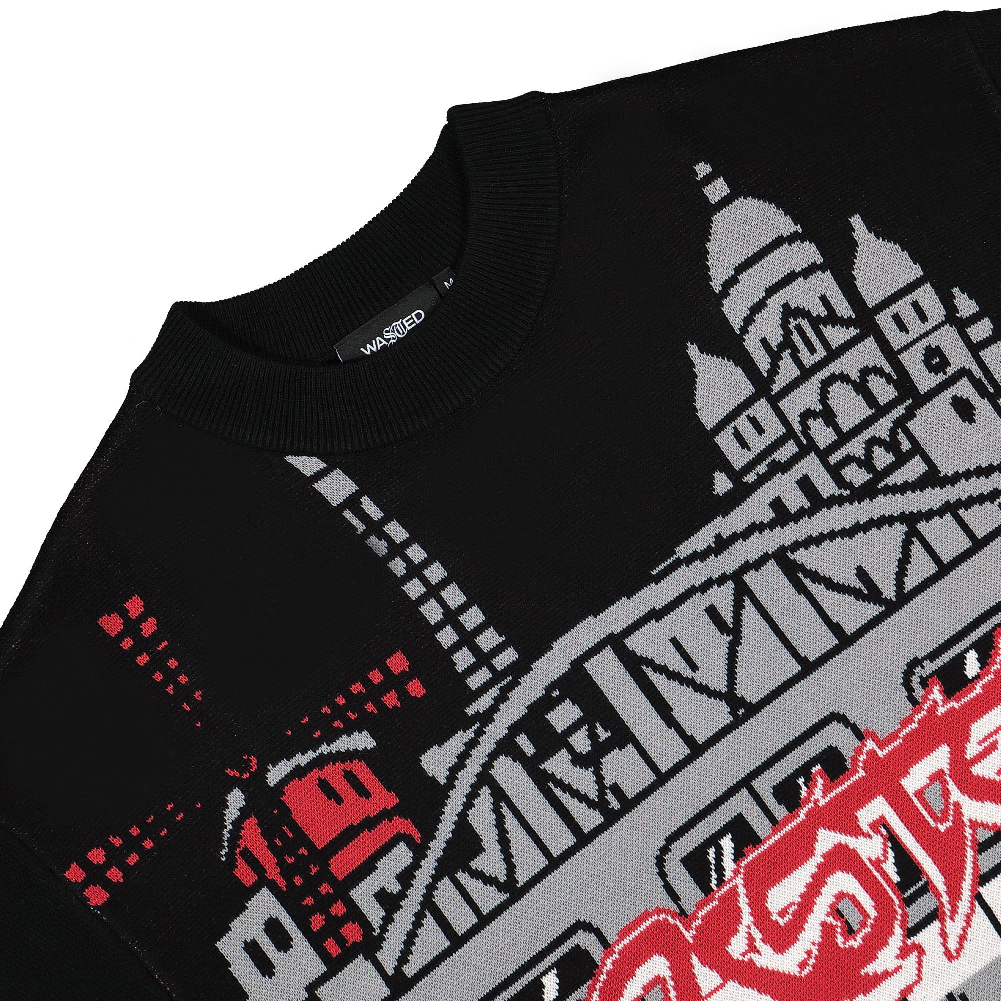 Wasted Paris Barbes Sweater Black Sweatshirts Close-up | Overkill