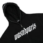 Wasted Paris Hoodie Full Zip Streak Black Hoodies Material | Overkill