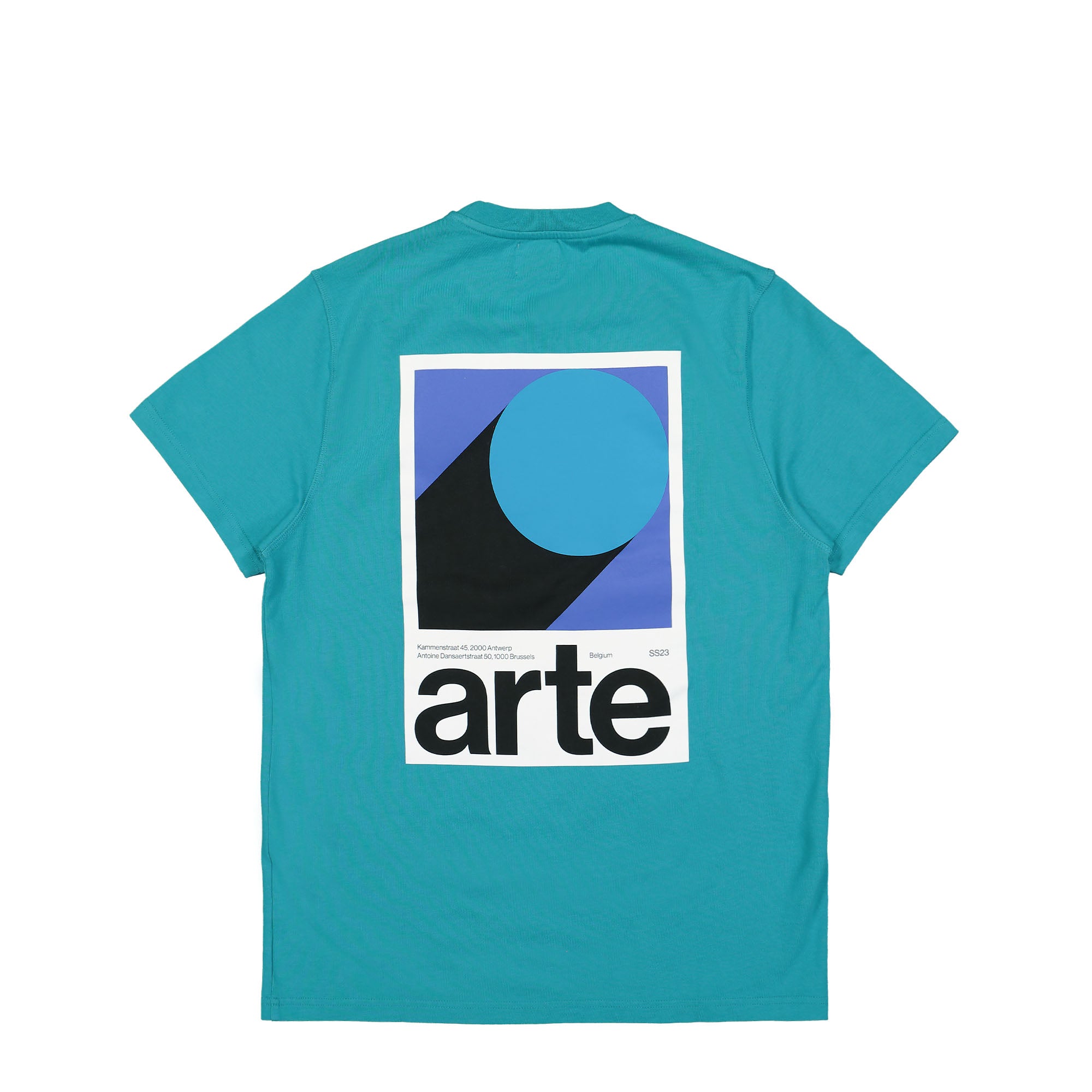 Arte Antwerp Back Print T-Shirt Lake Blue T-Shirts Close-up | Overkill