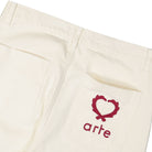 Arte Antwerp Poage Back Heart Pants Cream Casual Pants Detail view 1 | Overkill