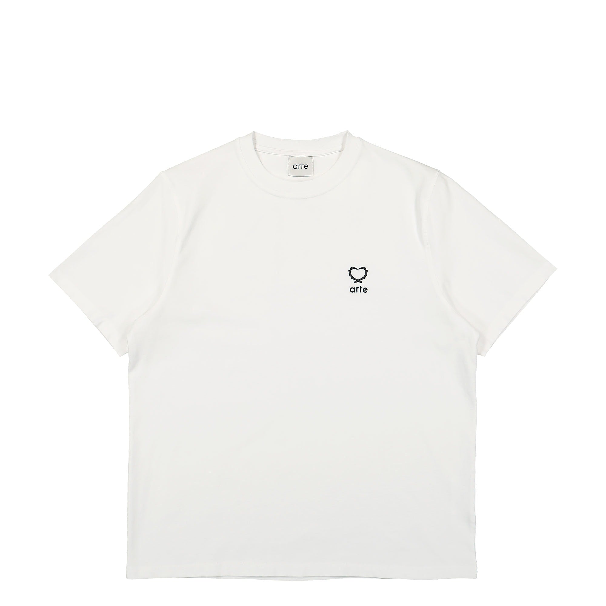 Arte Antwerp Teo Small Heart T-Shirt White T-Shirts SS24-034T / White | Overkill