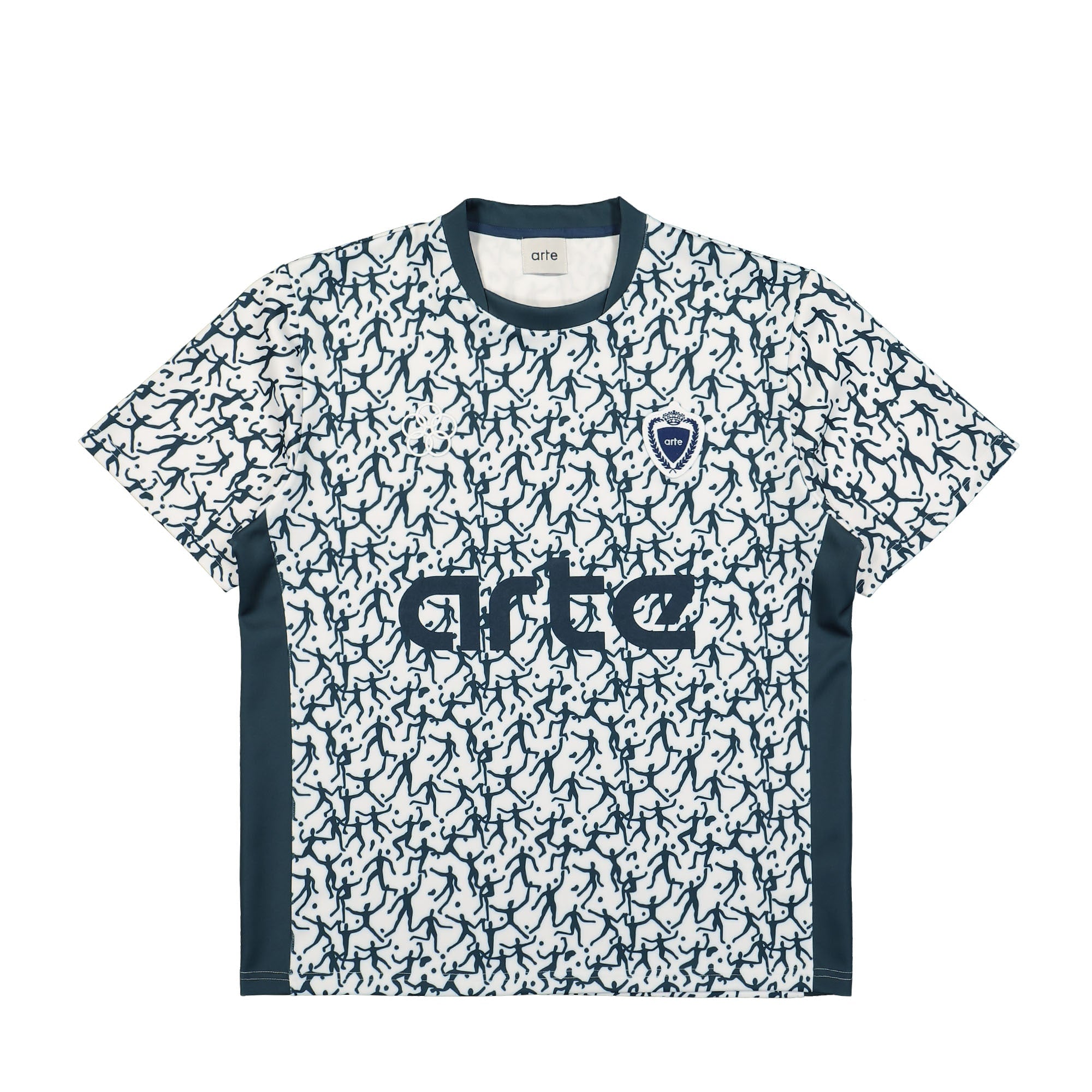 Arte Antwerp Silvester Shirt White / Navy T-Shirts SS24-152T / White / Navy | Overkill