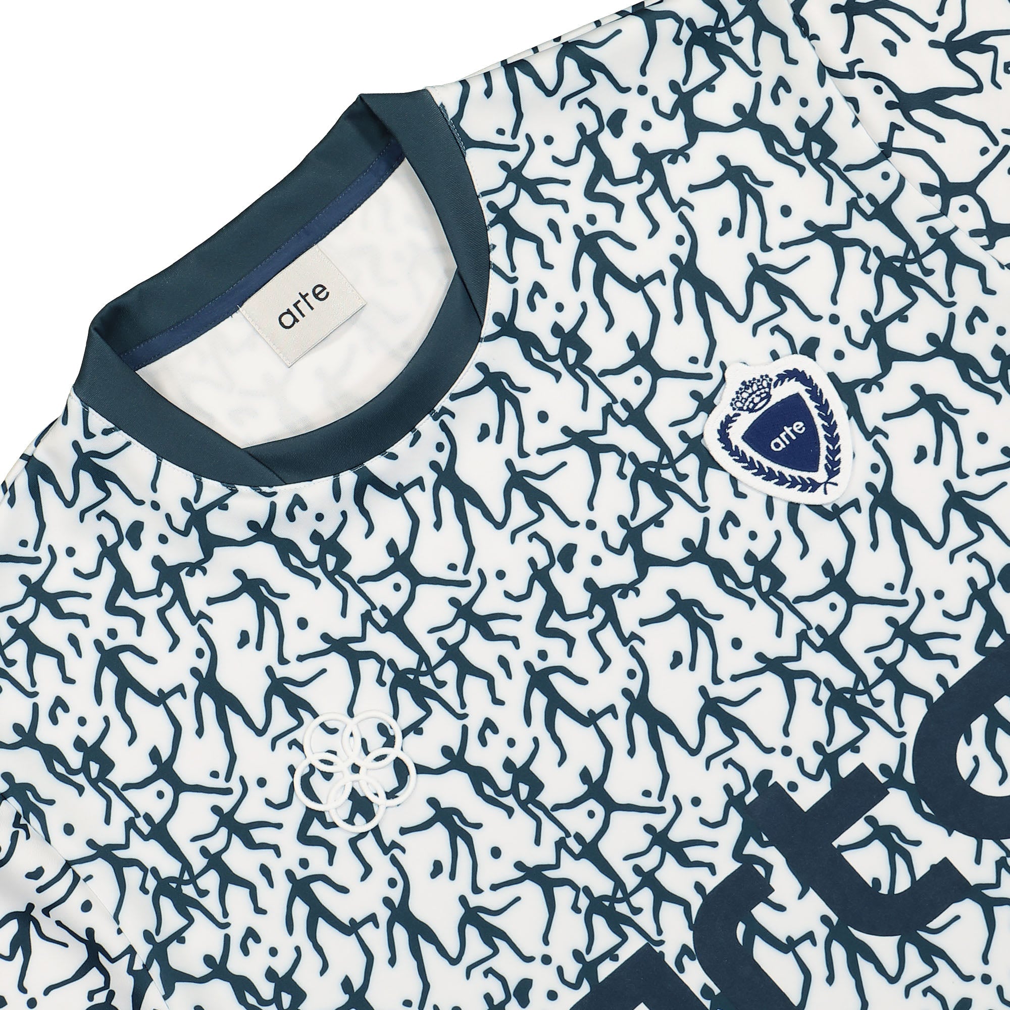 Arte Antwerp Silvester Shirt White / Navy T-Shirts Close-up | Overkill