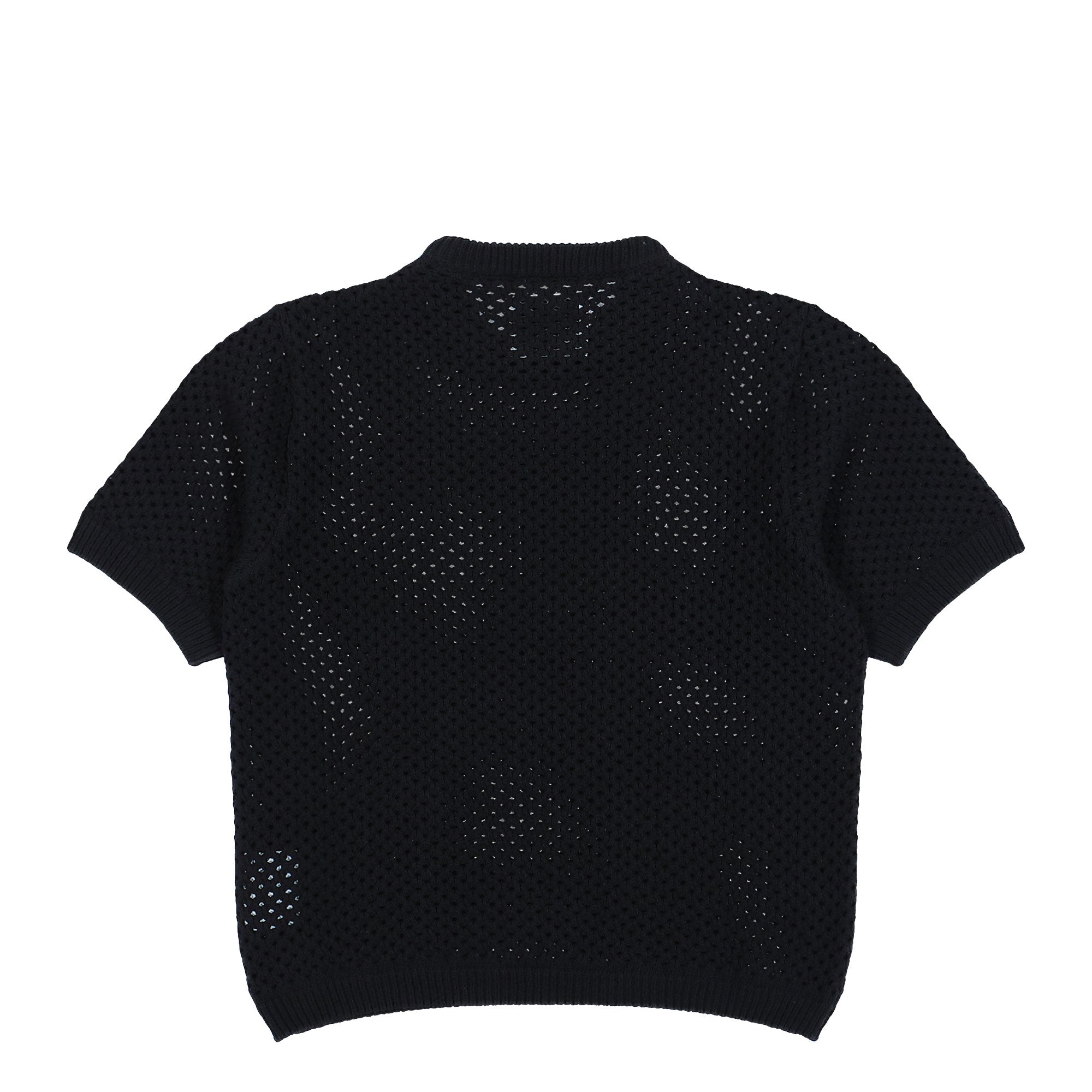 Arte Antwerp Crochet T-Shirt Black T-Shirts SS26-088K - 1 Close-up | Overkill
