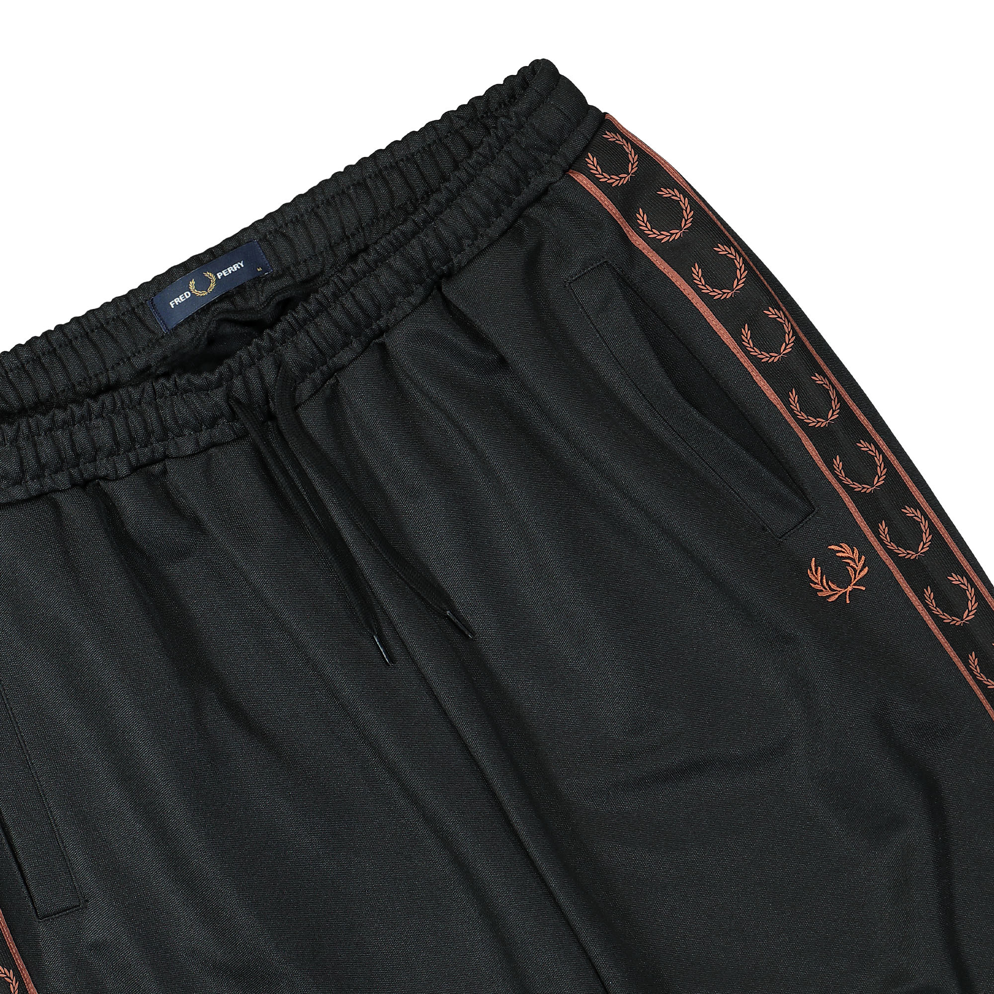 Fred Perry Seasonal Taped Track Pant Black / Whiskey Brown Sweat & Track Pants Detailfoto | Overkill