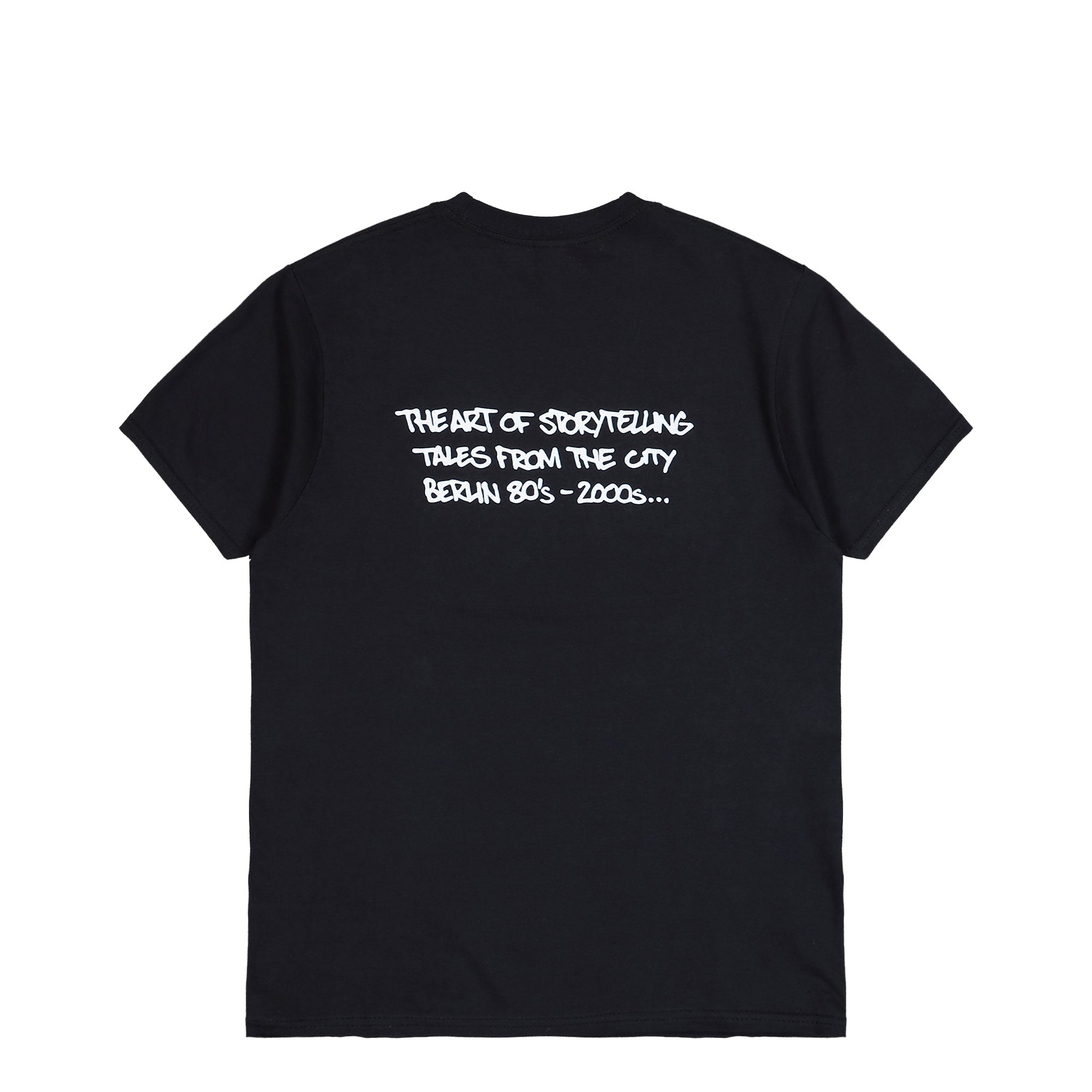 The Art Of Storytelling Taos Logo T-Shirt Black T-Shirts TAOS-T1-BLK Close-up | Overkill
