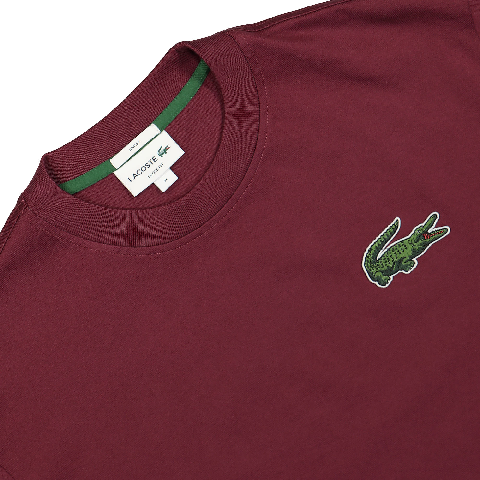 Lacoste Unisex T-Shirt Bordeaux T-Shirts Close-up | Overkill