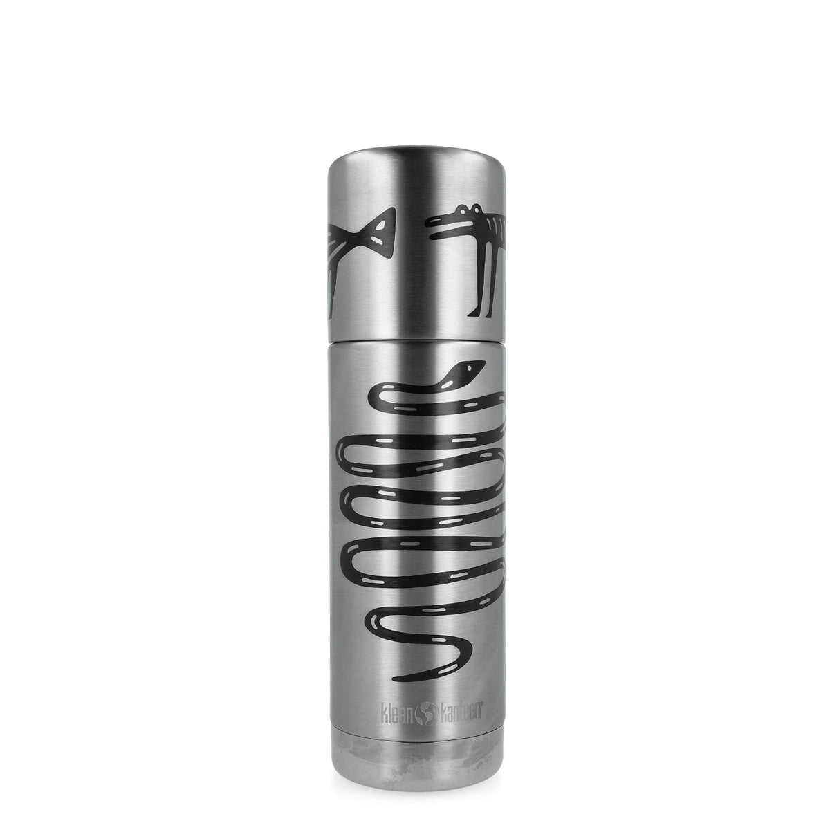 Parra Snakes And Darwin Klean Kanteen Bottle Brushed Thermos Flask 56368 Close-up | Overkill
