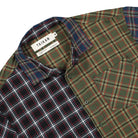 Taikan Patchwork S/S Shirt Olive Plaid Shirts Close-up | Overkill