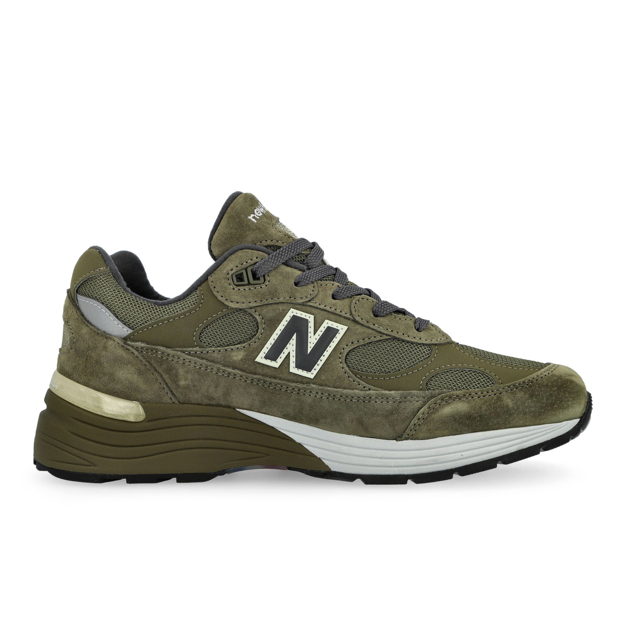 New Balance U992GL Dark Camo / Covert Green / Aluminum Grey Low Top Sneakers U992GL Silhouette | Overkill
