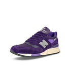 New Balance U998TE Dark Purple Low Top Sneakers  Close Up | Overkill