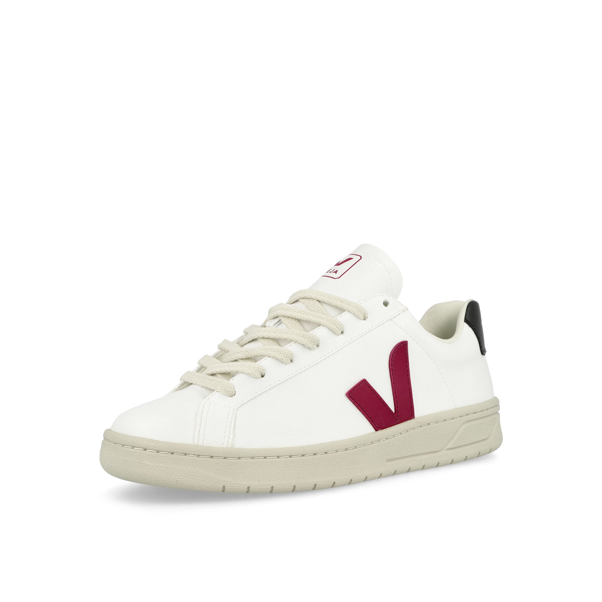 Veja W URCA CWL White Marsala Black Low Top Sneakers  Close Up | Overkill