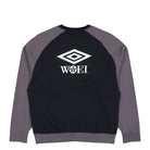Woei x Umbro Crew Sweat Black / Grey Sweatshirts UMJM0980-219 Close-up | Overkill