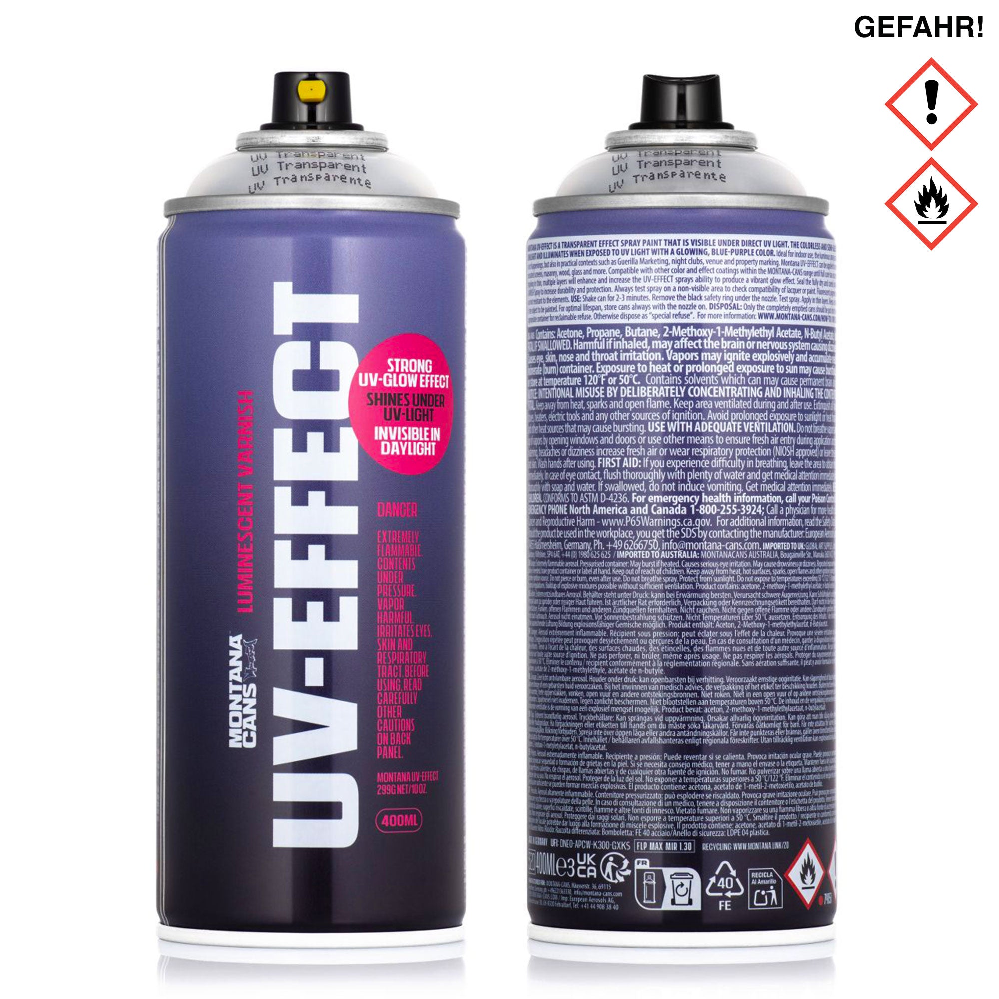 Montana UV Effect Transparent 400 ml Colorless Spraycan MON449826 | Overkill
