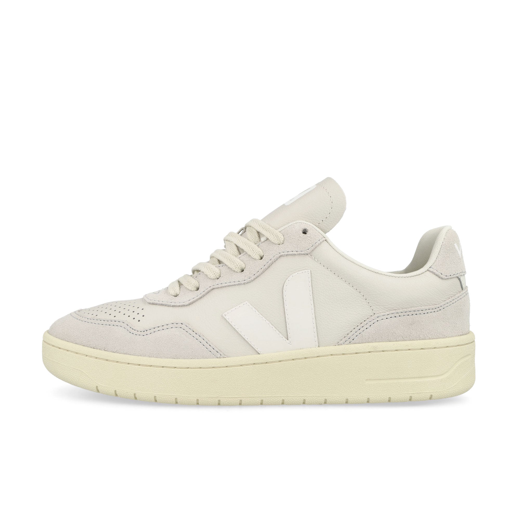 Veja V-90 O.T. Leather Gravel / White Low Top Sneakers VD2003379A | Overkill