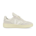 Veja V-90 O.T. Leather Gravel / White Low Top Sneakers  Silhouette | Overkill