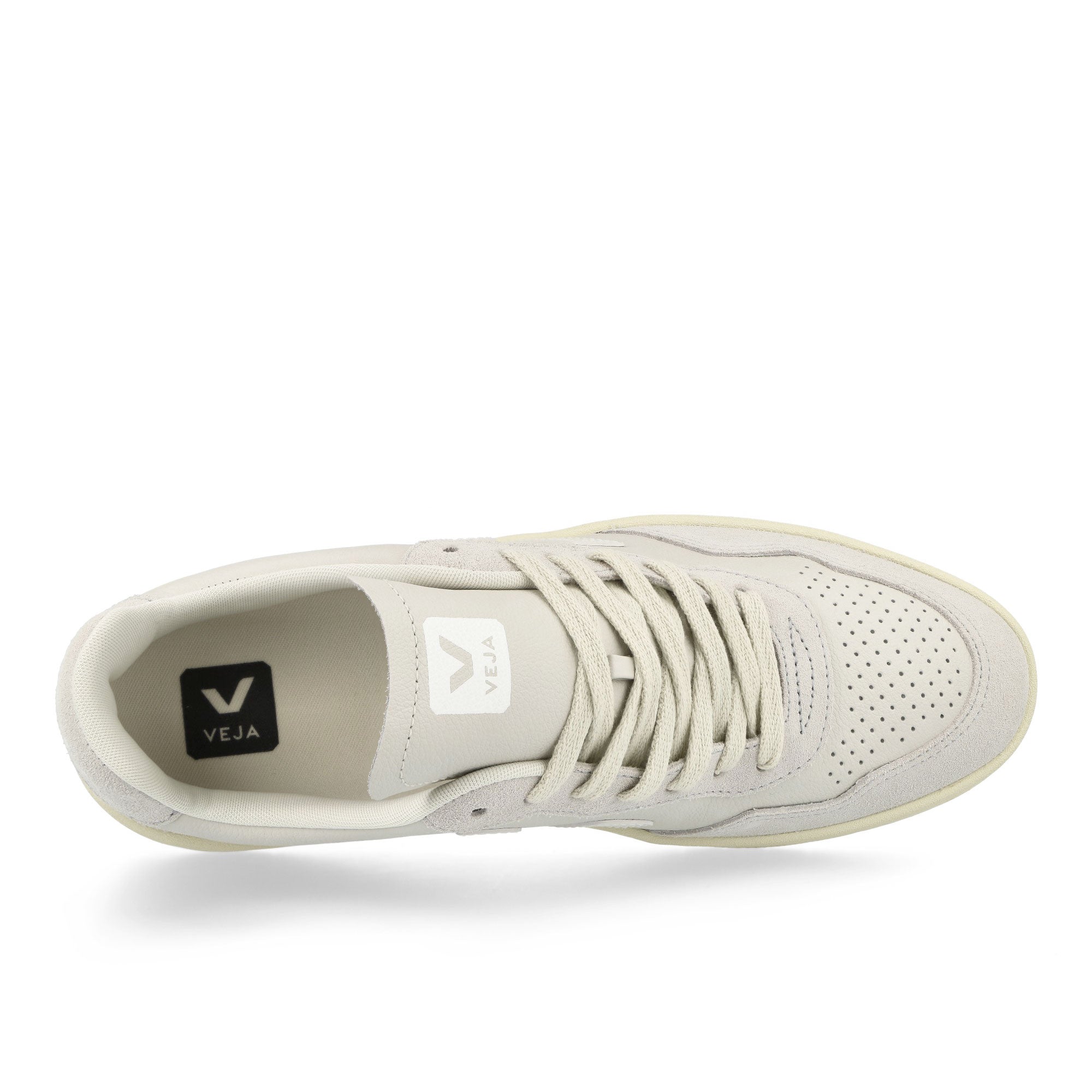 Veja V-90 O.T. Leather Gravel-White Low Top Sneakers  Detailfoto | Overkill